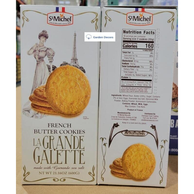 St Michel French Butter Cookies La Grande Galette 21.6Oz 600G (Two Boxes) - B - C6