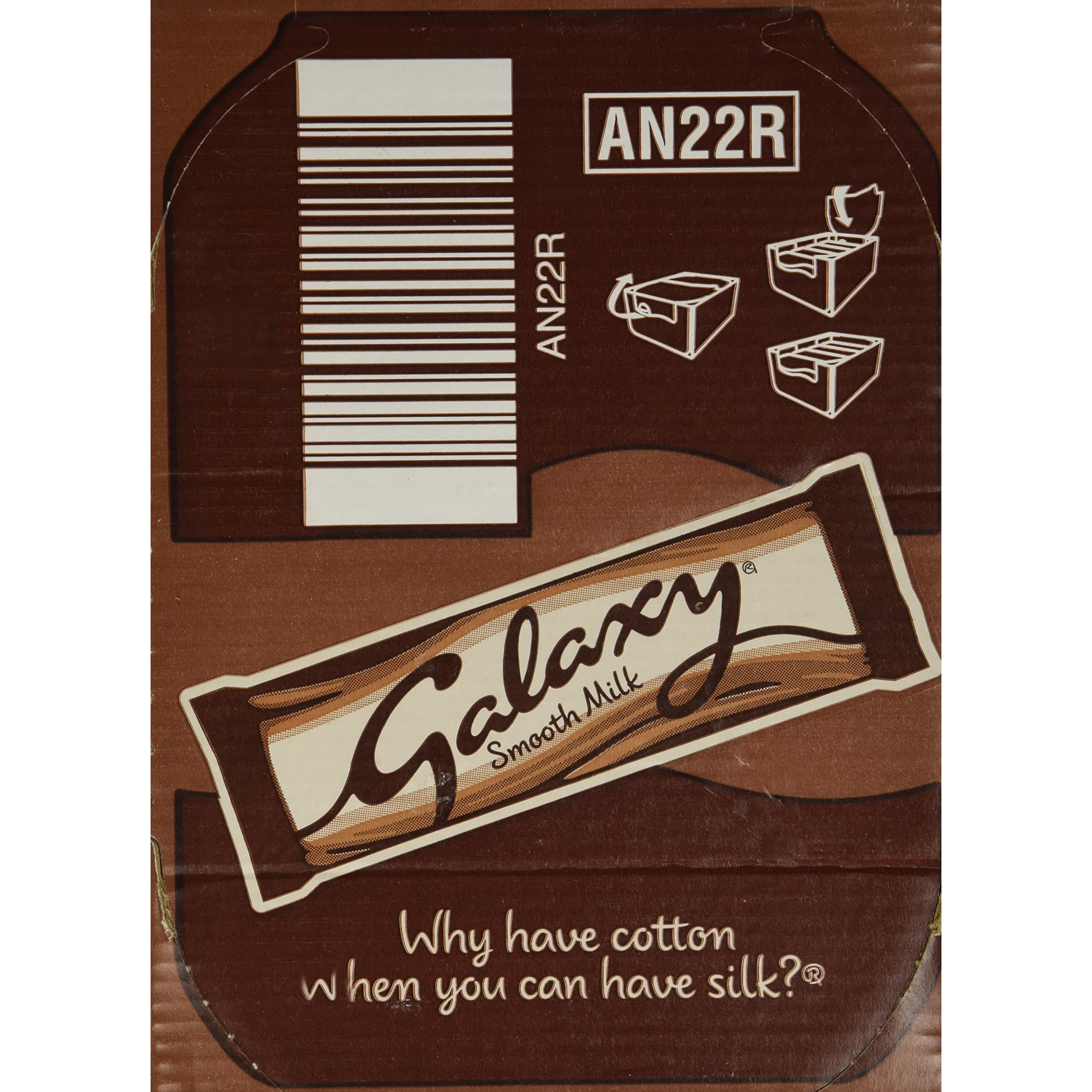 Galaxy, Smooth Milk Chocolate Bar Single 42G Bar (Pack Of 24)