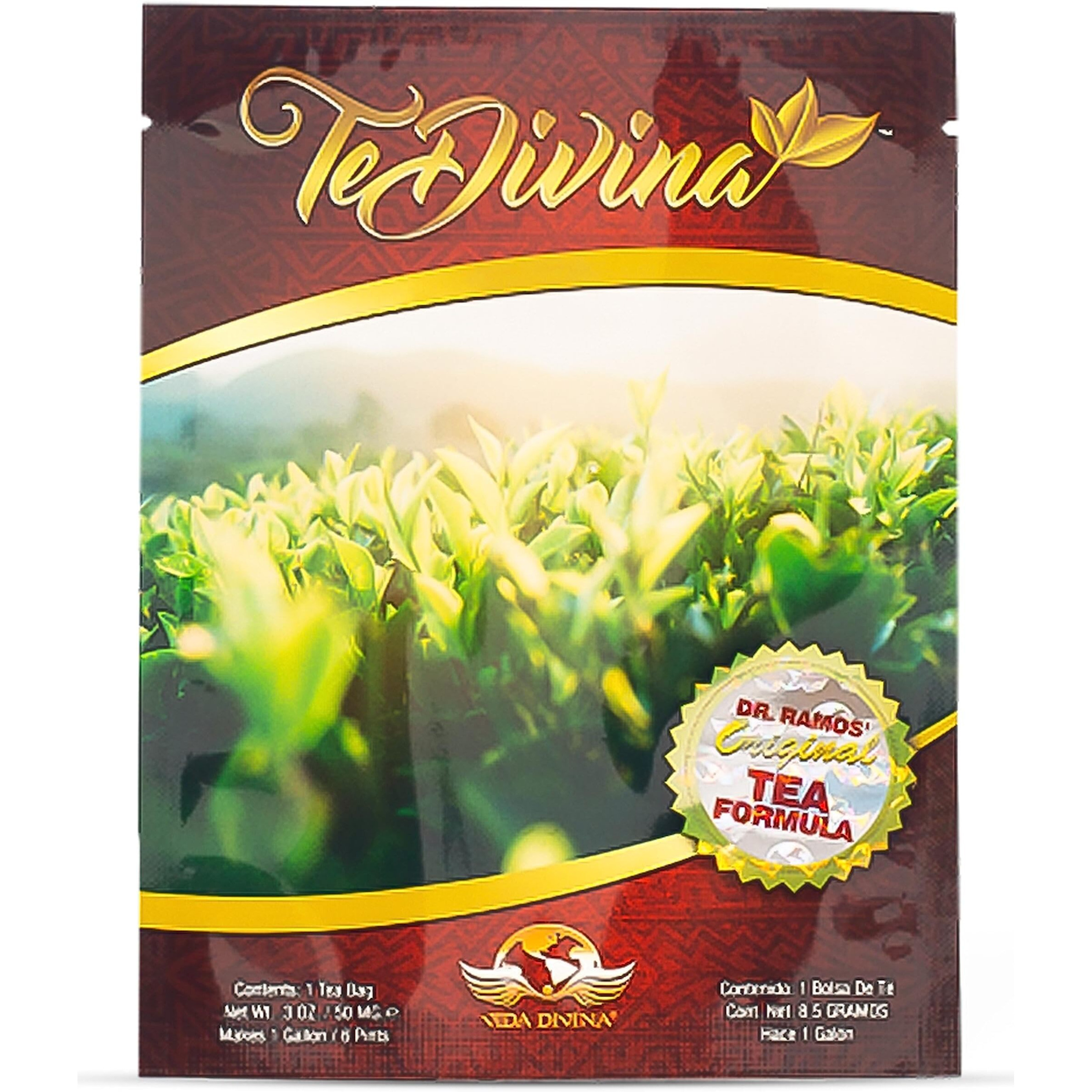 Tedivina Detox Tea All Organic Healthy Cleansing Formula, Caffeine Free All Natural Colon Cleanse Digestive Tea And Body Detox, 12 Blended Herbs - Original Flavor By Vida Divina | 0.3Oz (Pack Of 1)