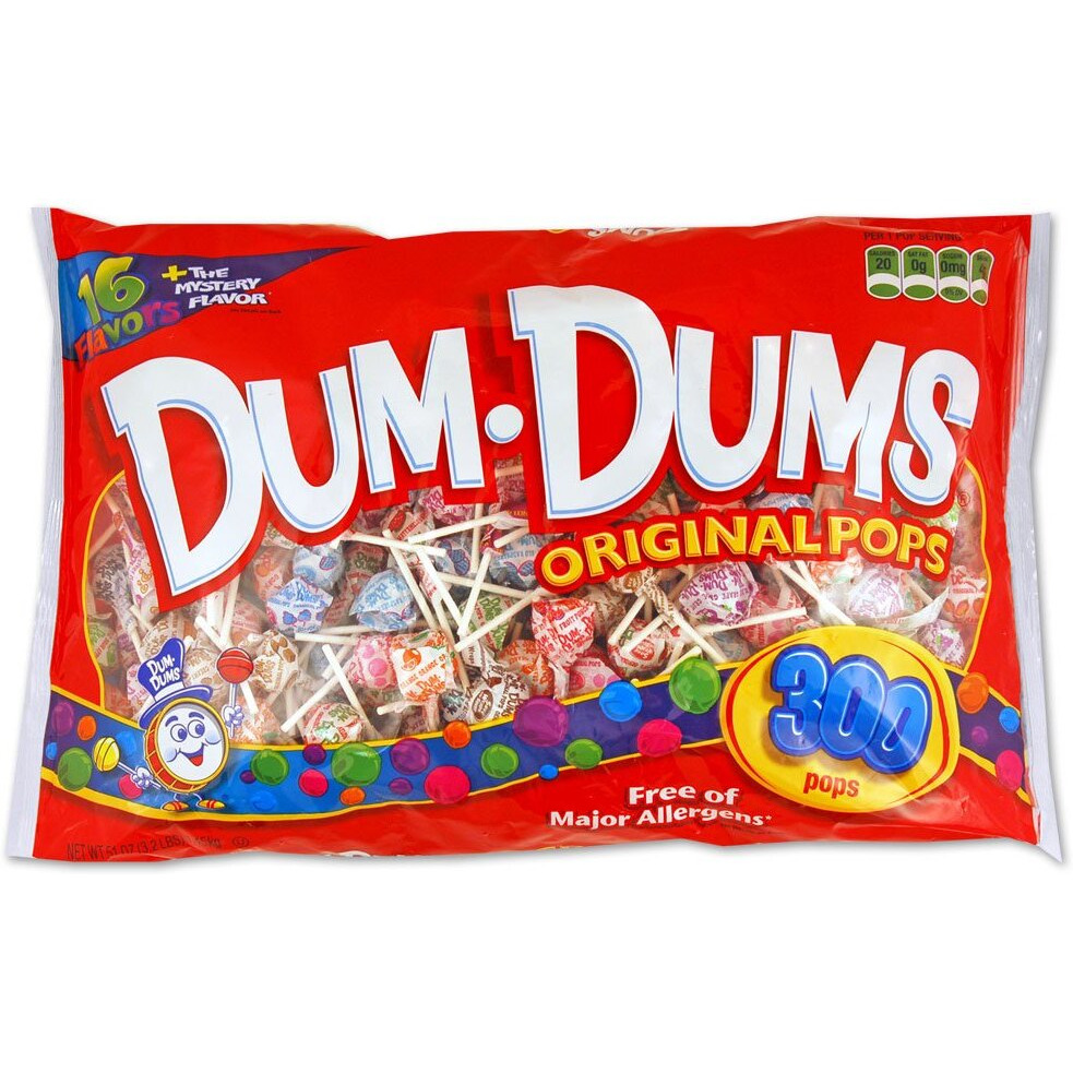 Dum Dums Lollipops, Variety Flavor Mix, 300 Count (Pack Of 1)