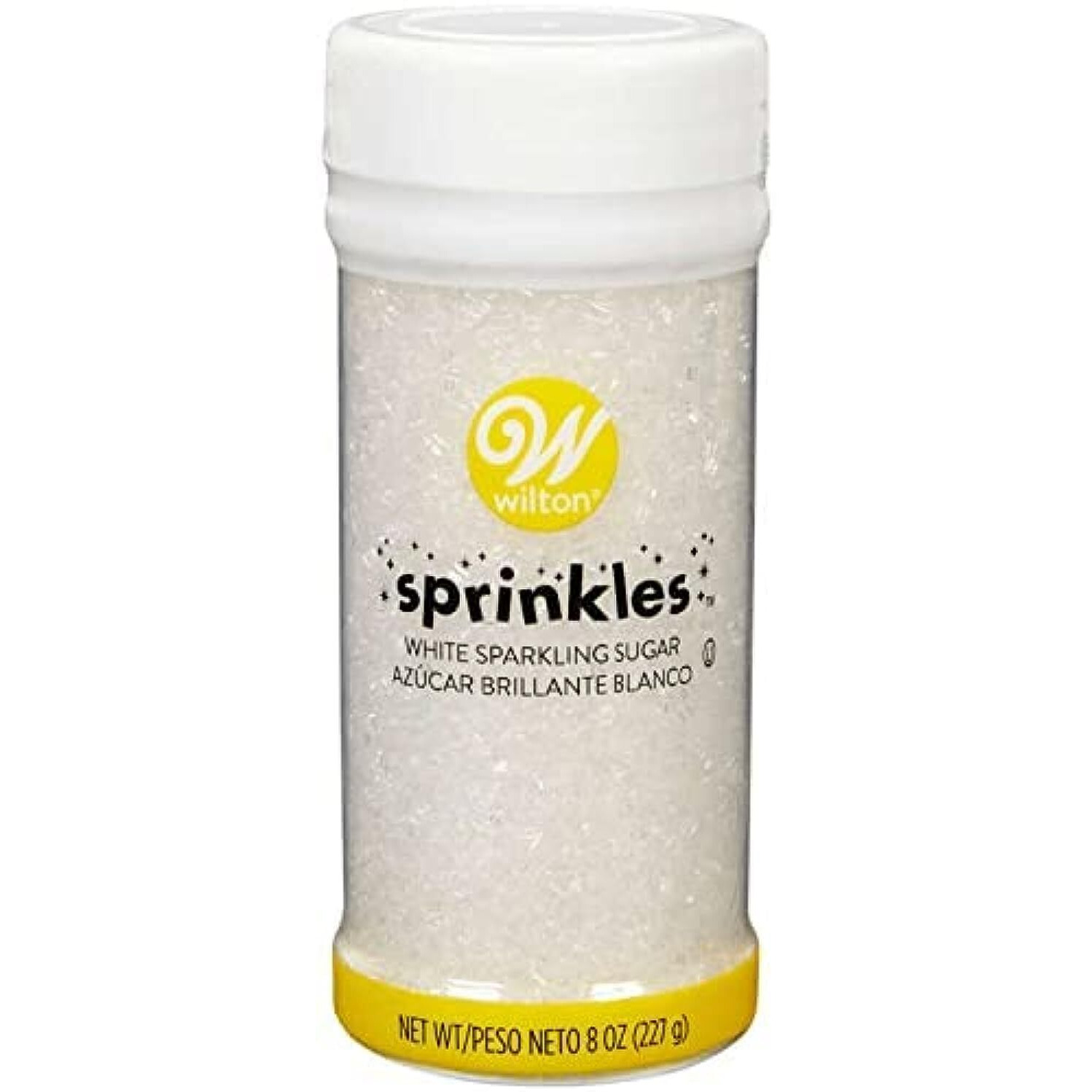 Wilton White Sparkling Sugar, Glamour White Sprinkles For Cakes & Cookies, 8 Oz.