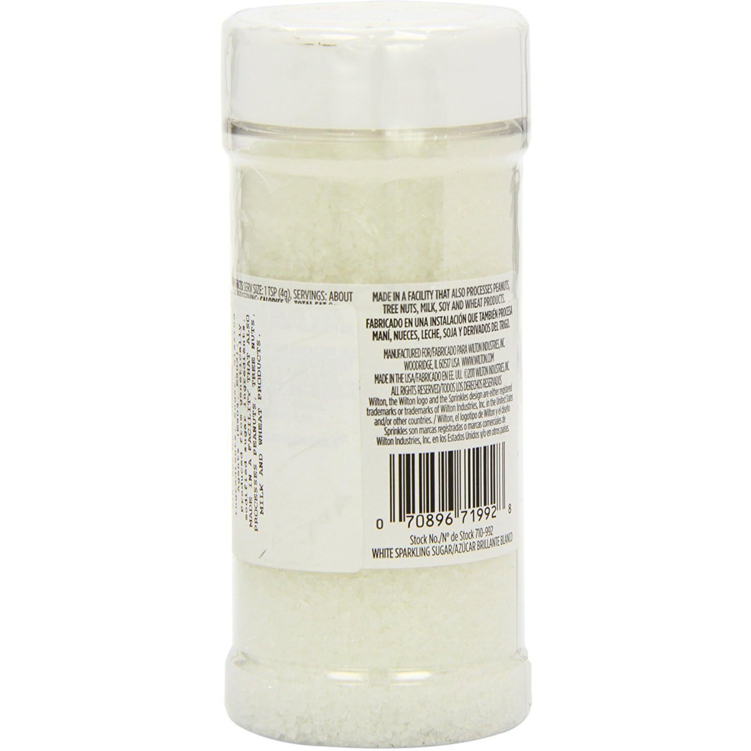 Wilton White Sparkling Sugar, Glamour White Sprinkles For Cakes & Cookies, 8 Oz.