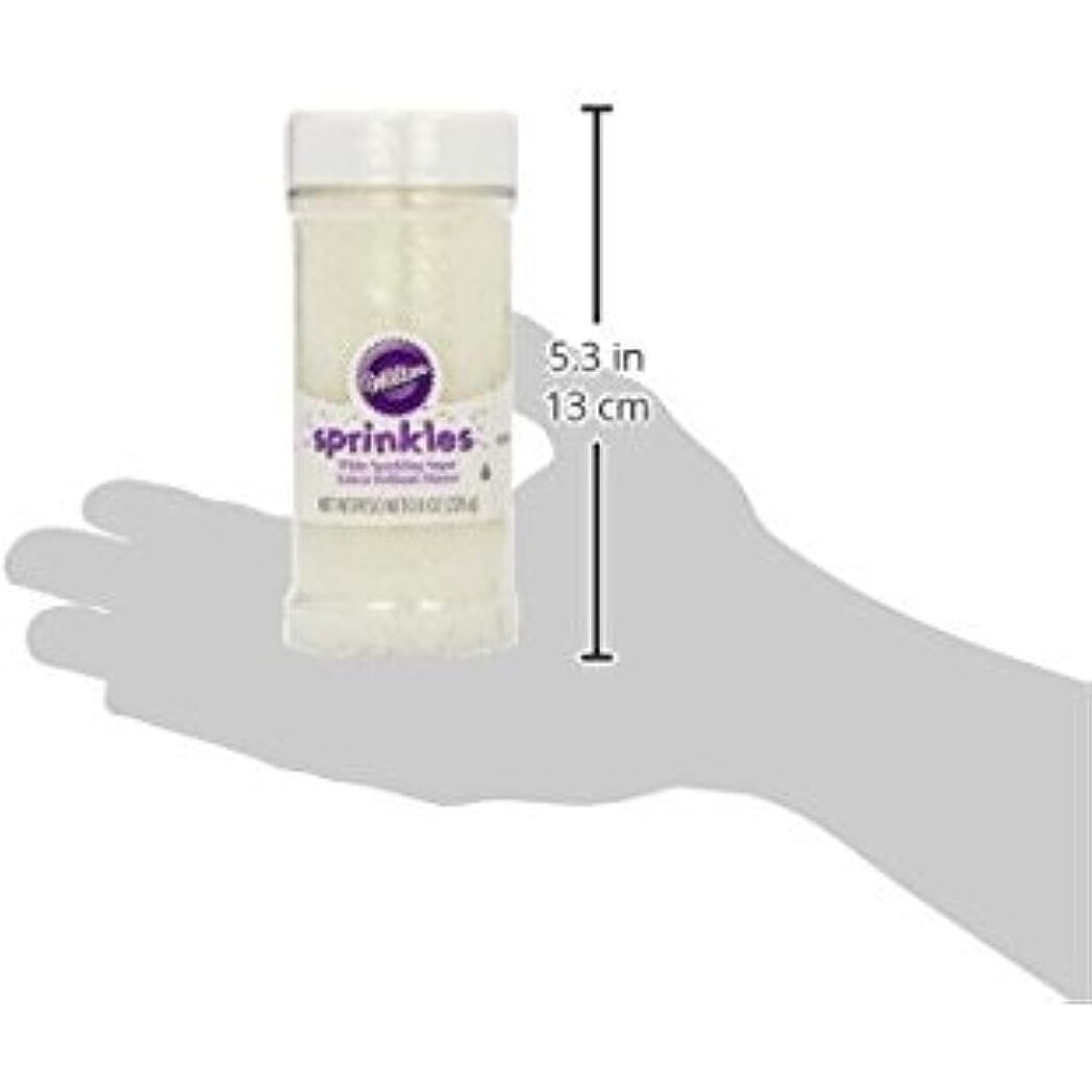 Wilton White Sparkling Sugar, Glamour White Sprinkles For Cakes & Cookies, 8 Oz.