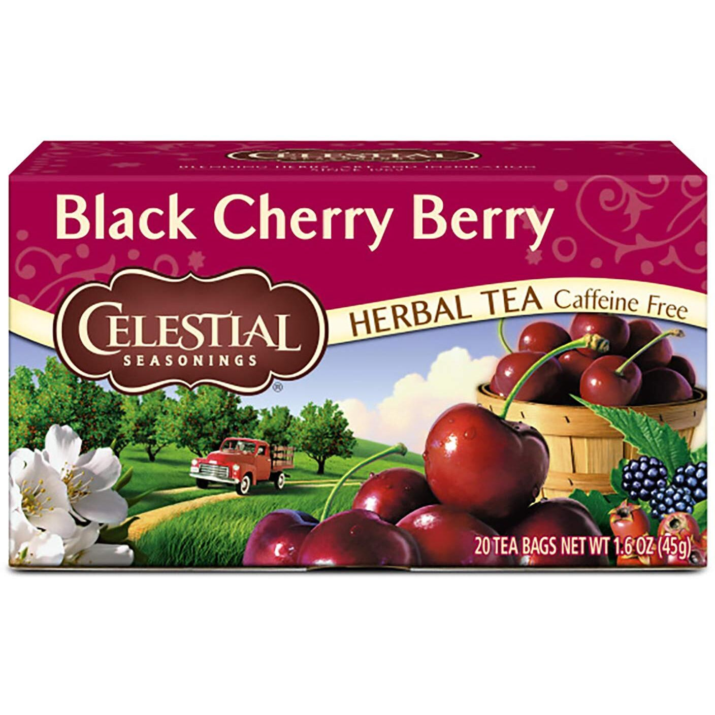 Celestial Seasonings Herbal Tea, Black Cherry Berry, 20 Count (Pack Of 6)
