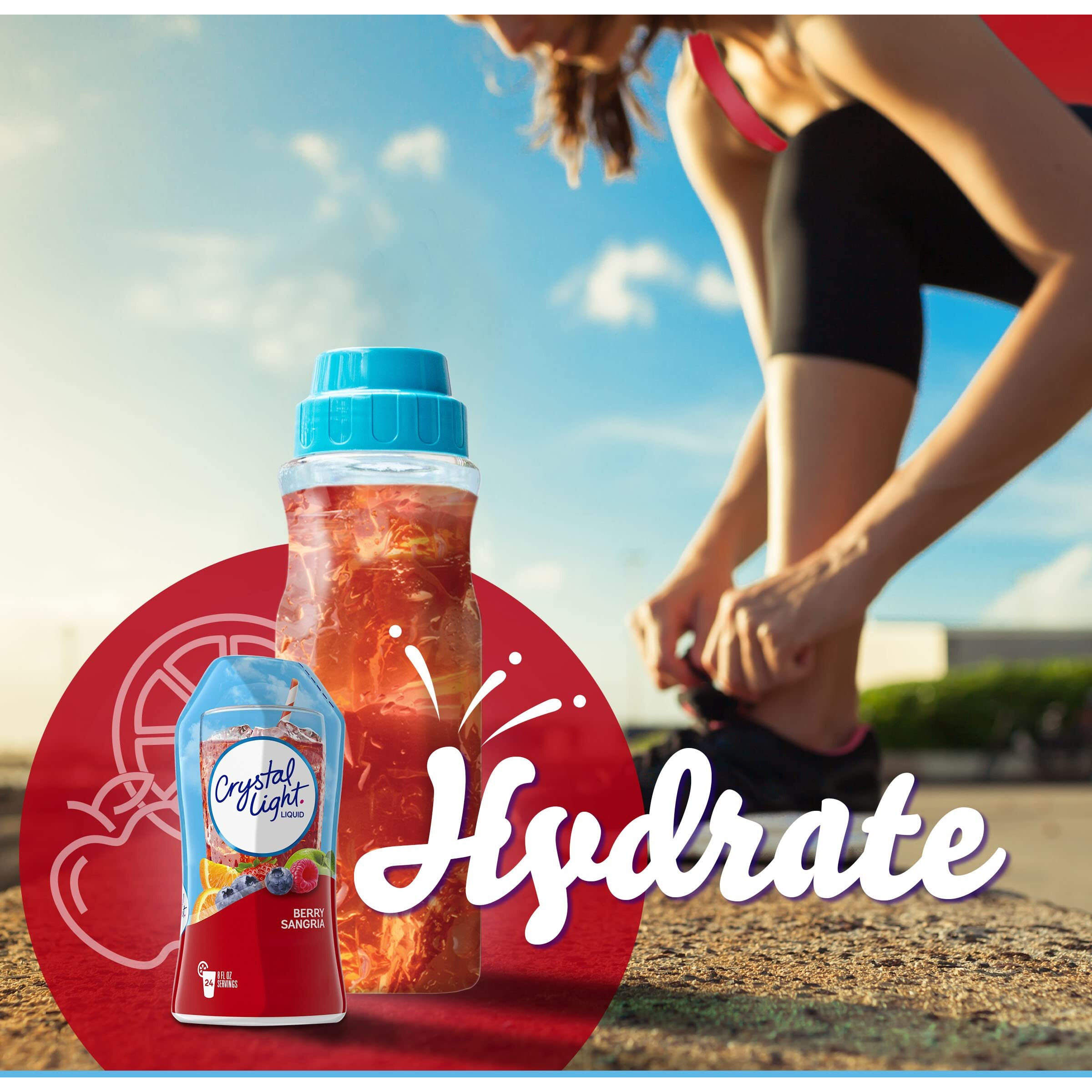 Crystal Light Sugar-Free Berry Sangria Zero Calories Liquid Water Enhancer 1 Count 1.62 Fl Oz