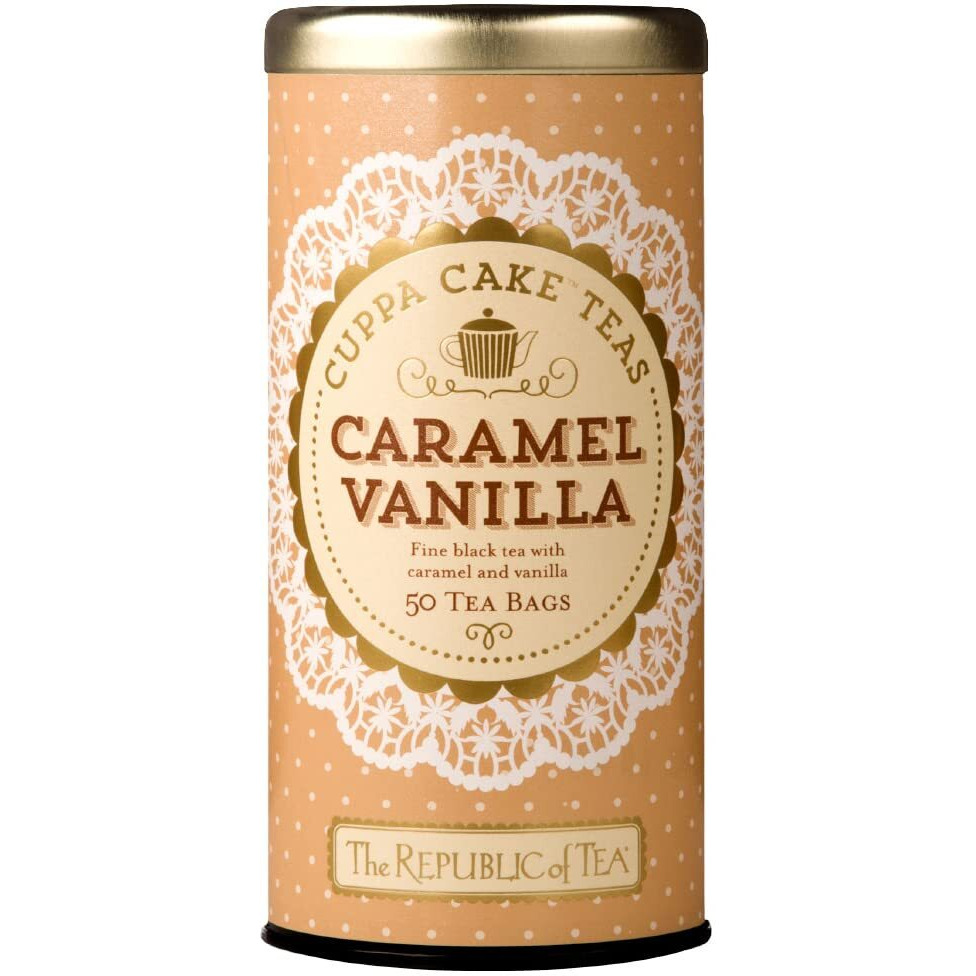 The Republic Of Tea Caramel Vanilla Cuppa Cake, 50 Tea Bags, Blended Fine Black Tea, Gluten-Free