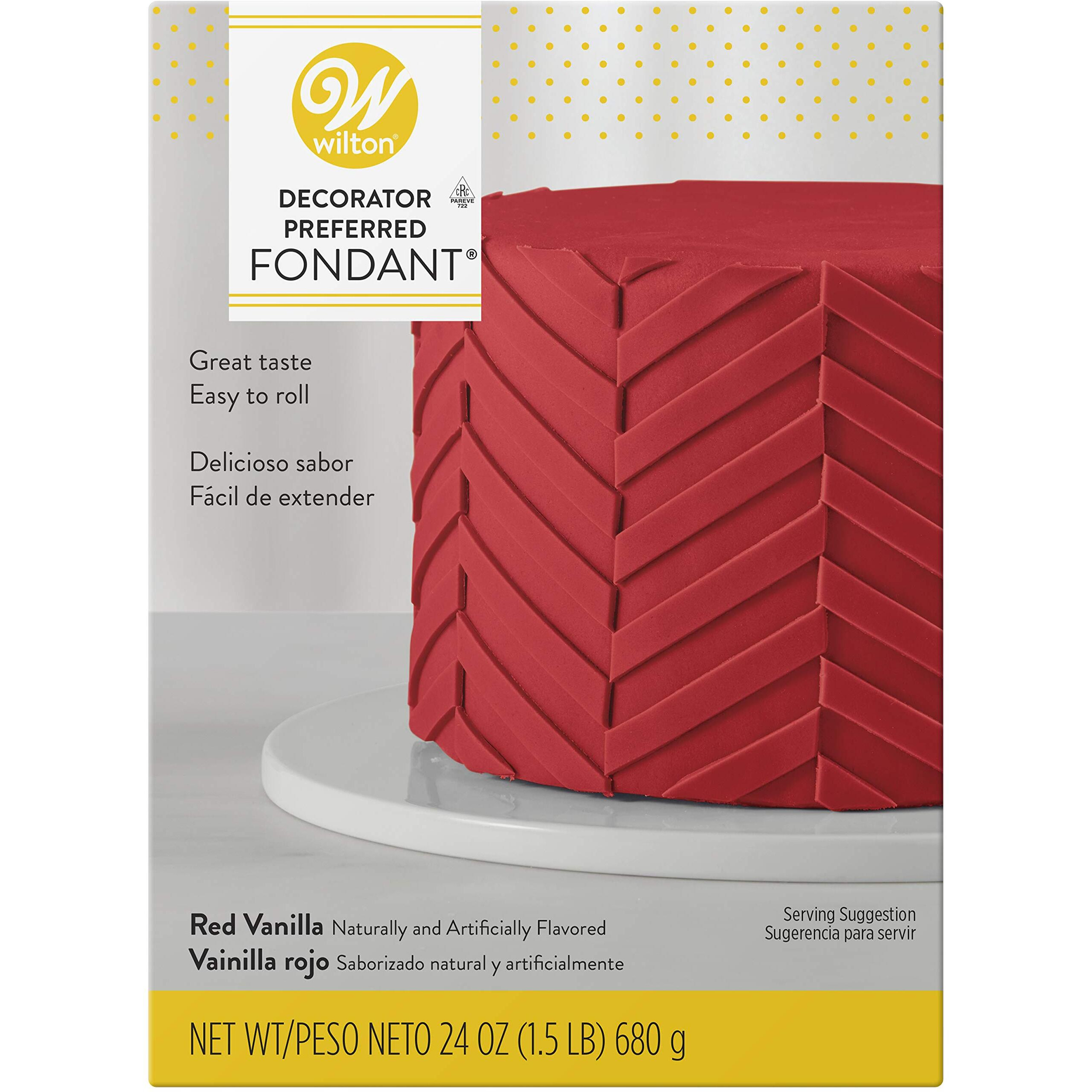 Wilton W7102-04 Decorator Preferred Fondant 24Oz, 24 Ounce, Red
