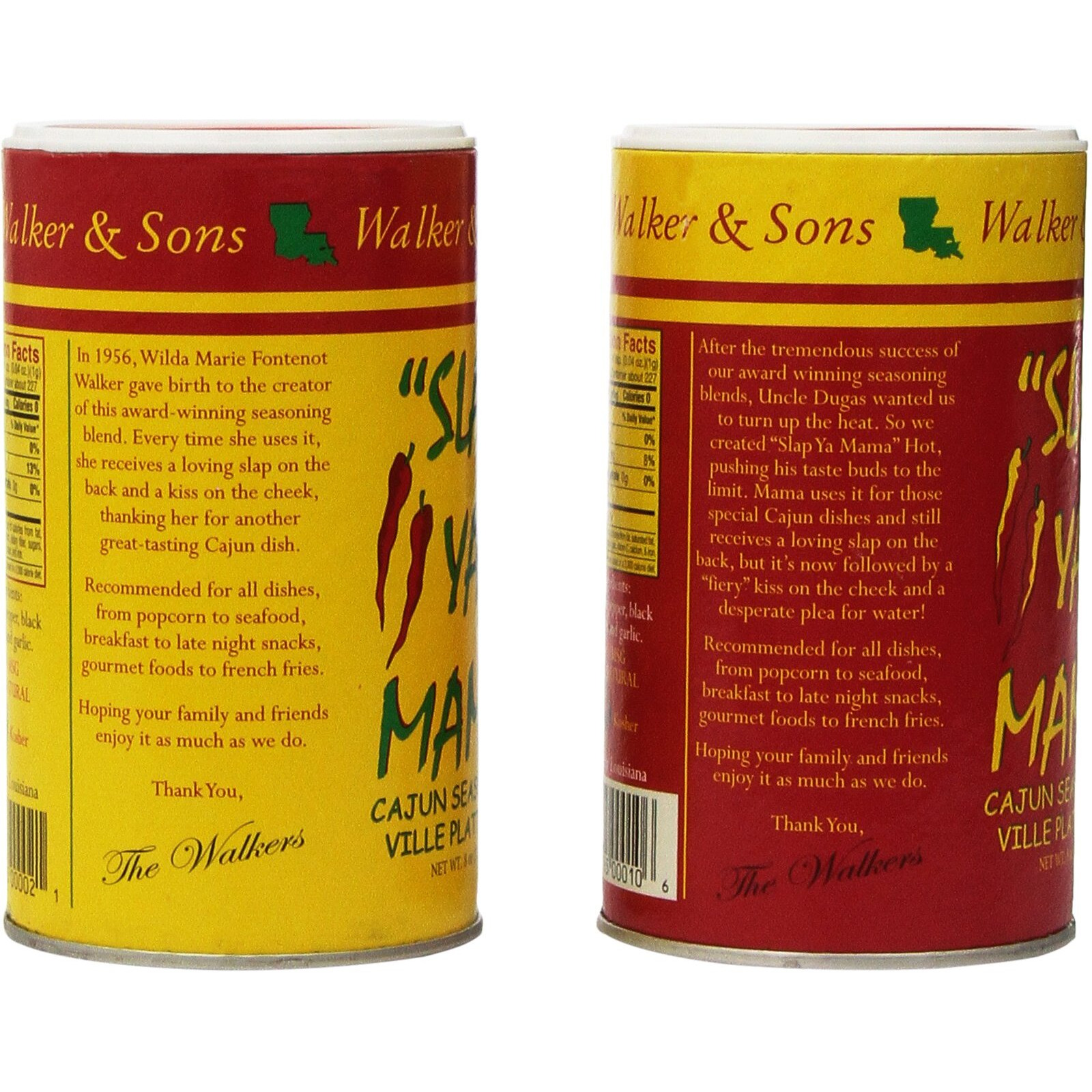 Slap Ya Mama Cajun Seasoning From Louisiana, Spice Variety Pack, 8 Ounce Cans, 1 Original Cajun And 1 Hot Cajun Blend