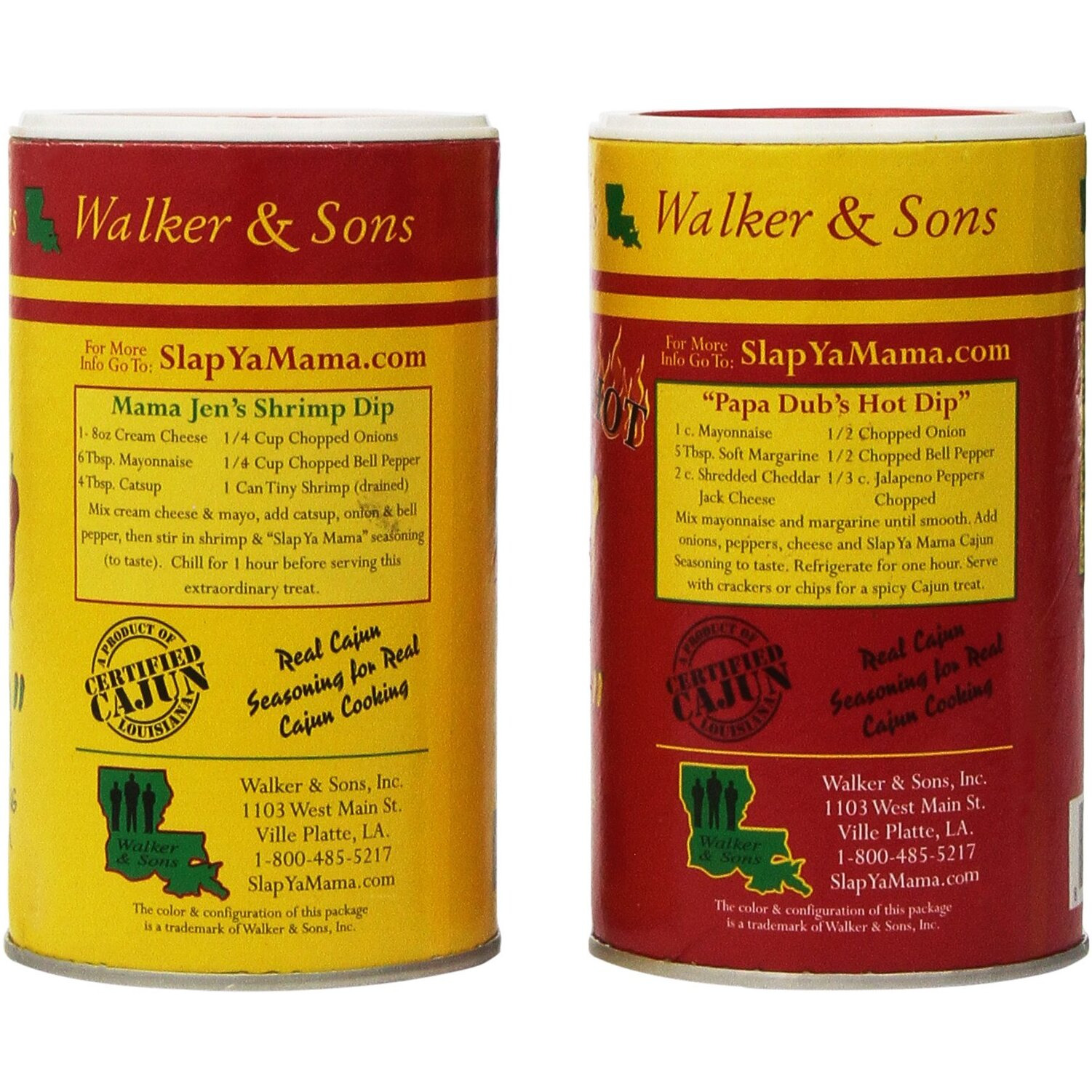 Slap Ya Mama Cajun Seasoning From Louisiana, Spice Variety Pack, 8 Ounce Cans, 1 Original Cajun And 1 Hot Cajun Blend