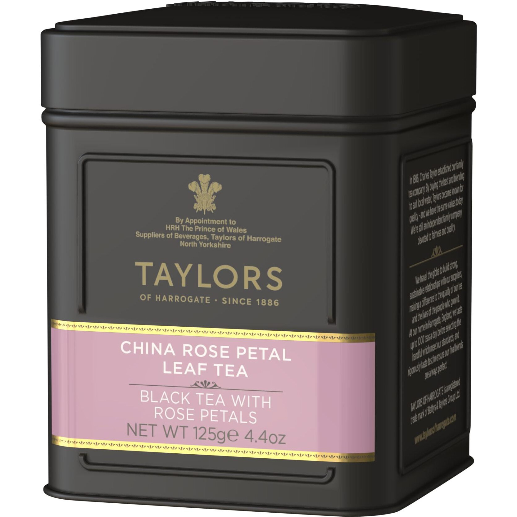 Taylors Of Harrogate China Rose Petal Loose Leaf, 4.41 Ounce Tin
