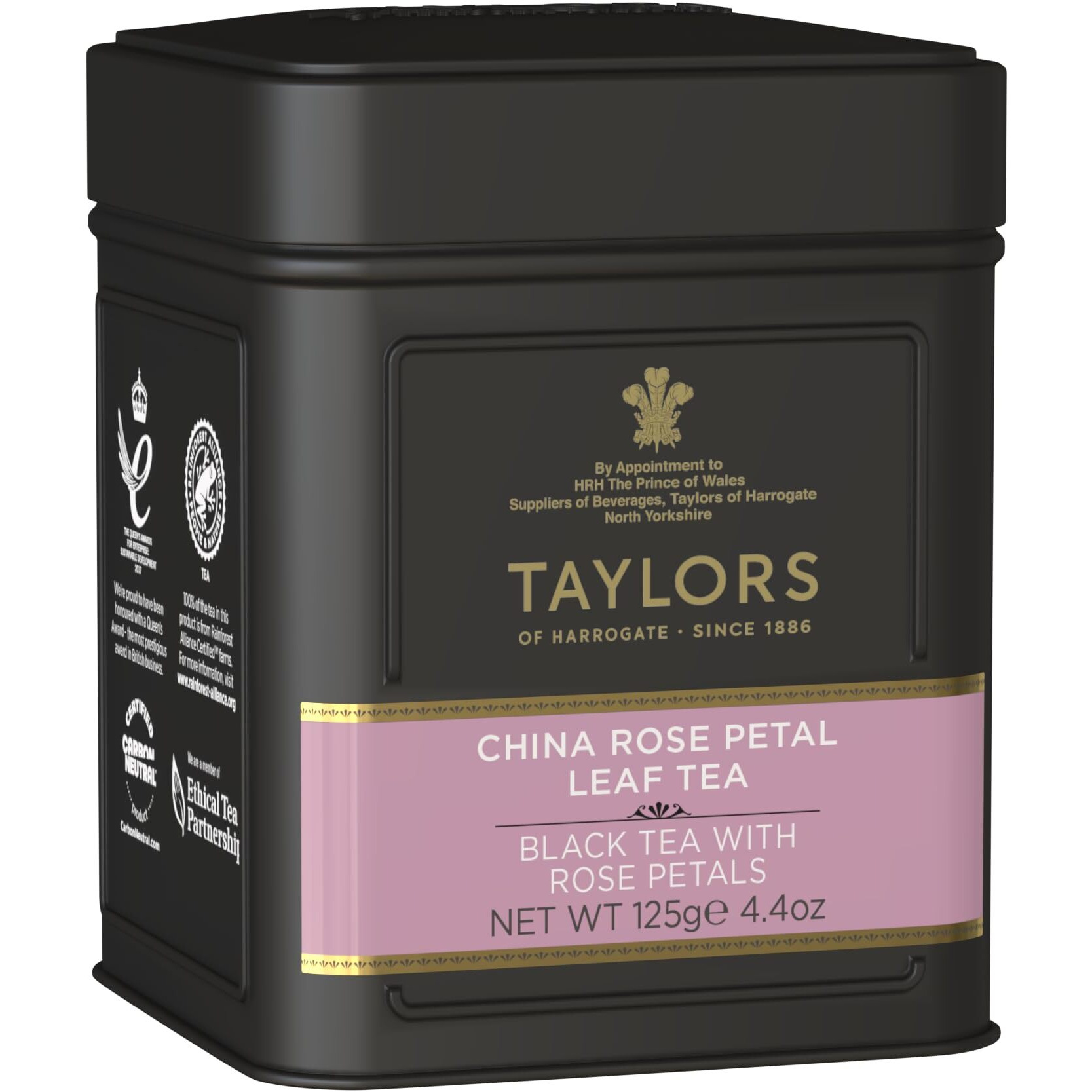 Taylors Of Harrogate China Rose Petal Loose Leaf, 4.41 Ounce Tin