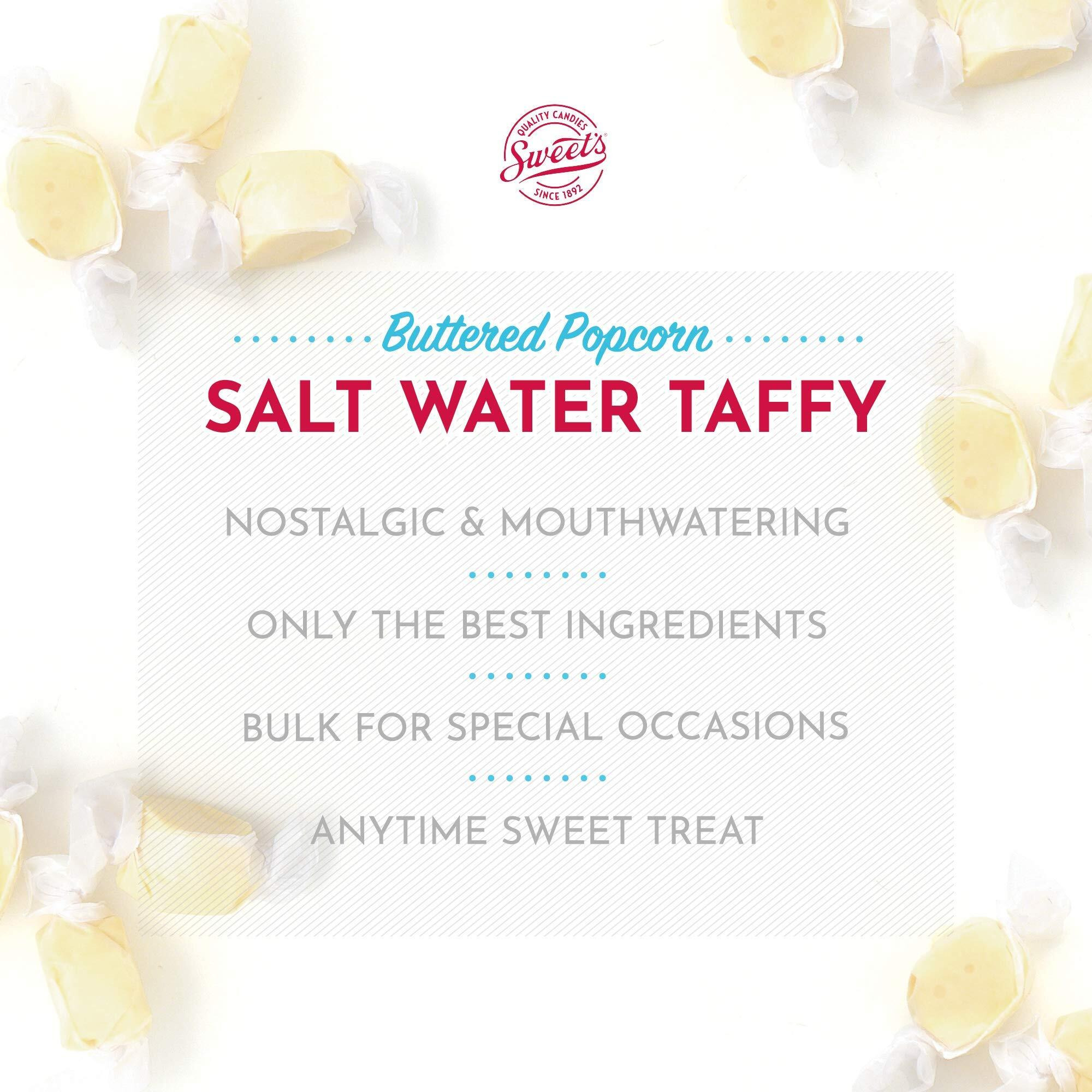 Bulk Saltwater Taffy, 3 Pounds (Buttered Popcorn)