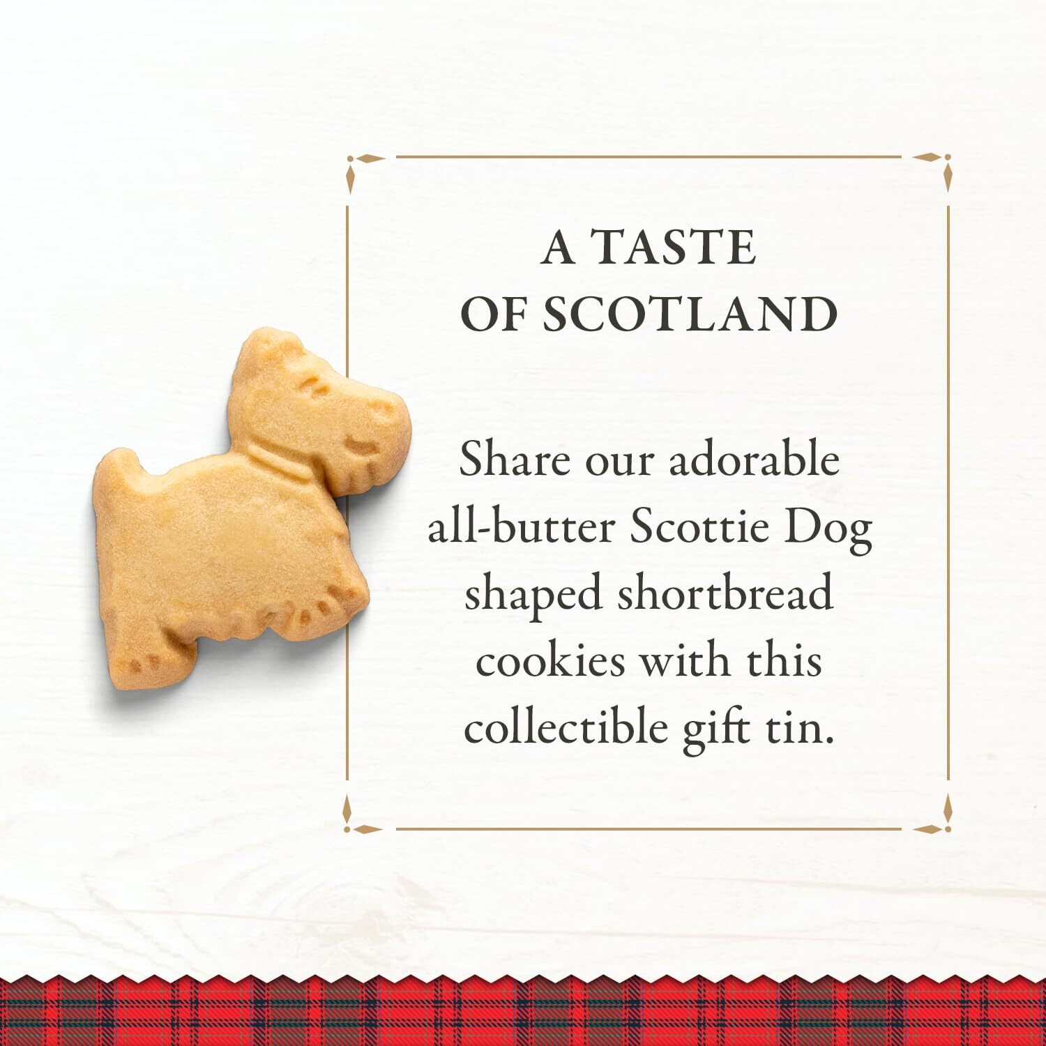 Walker's Shortbread Scottie Dog Shaped Cookies, Pure Butter Shortbread Cookies, 7.8 Oz Gift Tin