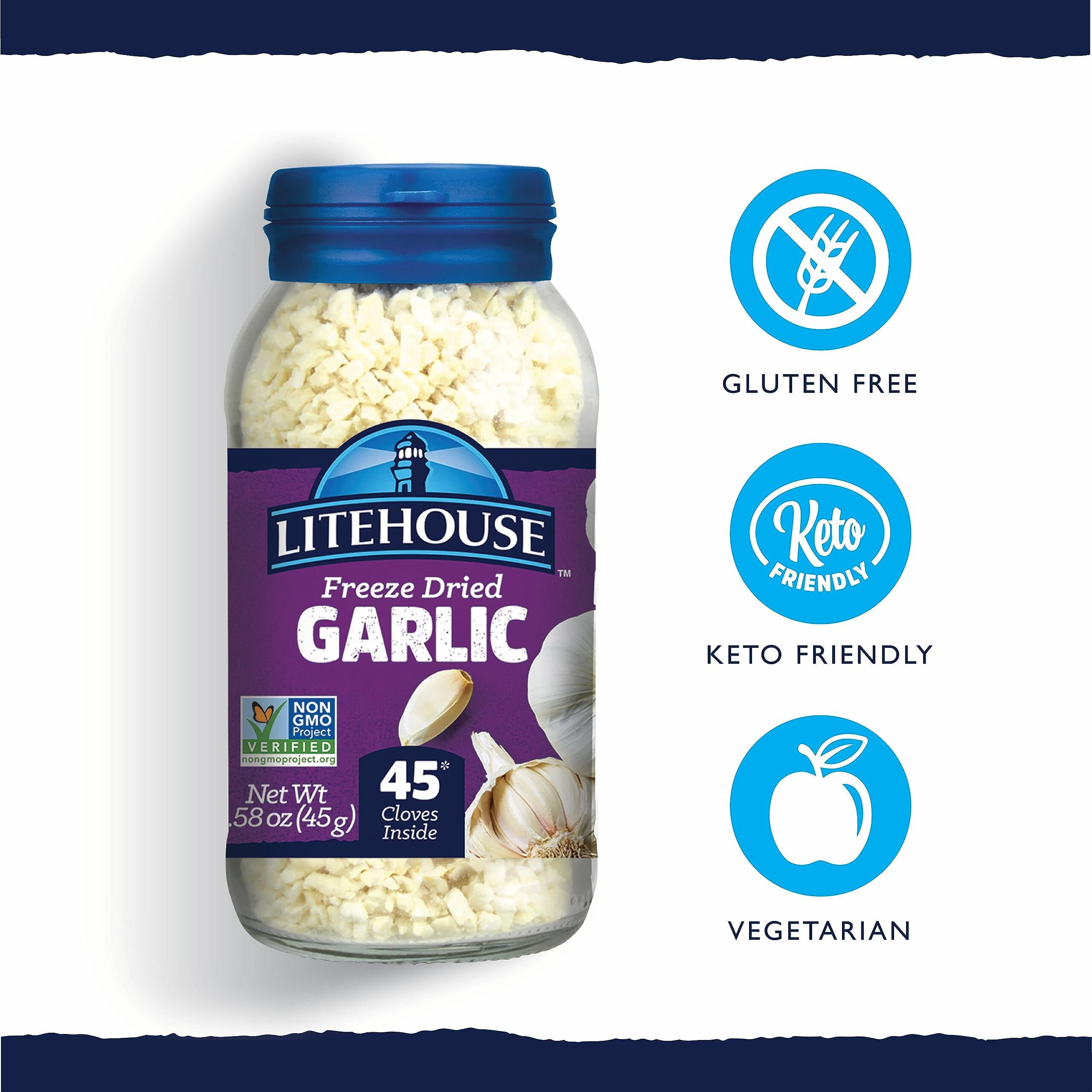 Litehouse Freeze Dried Garlic, 1.58 Ounce