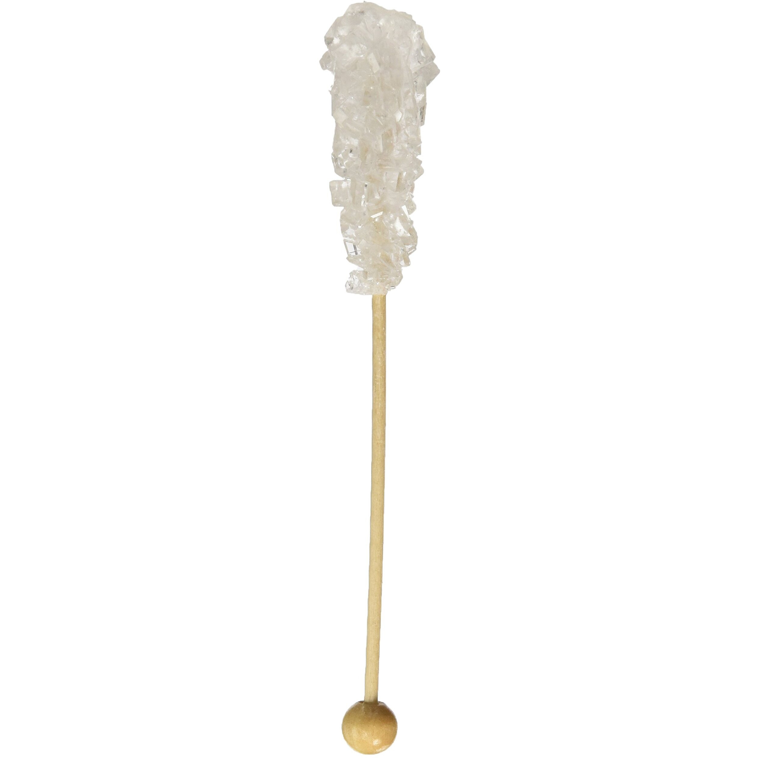 Sweetgourmet White Pure Cane Sugar Swizzle Sticks | Rock Candy Wrapped | Pack Of 10