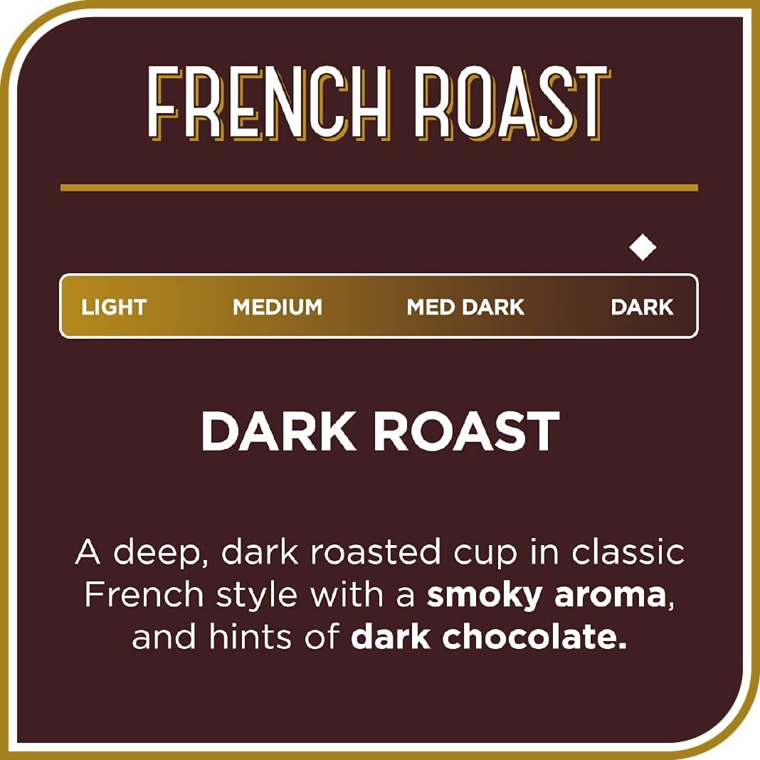 Don Francisco's French Dark Roast Coffee Pods - 24 Count - Recyclable Single-Serve Coffee Pods, Compatible With Your K- Cup Keurig Coffee Maker