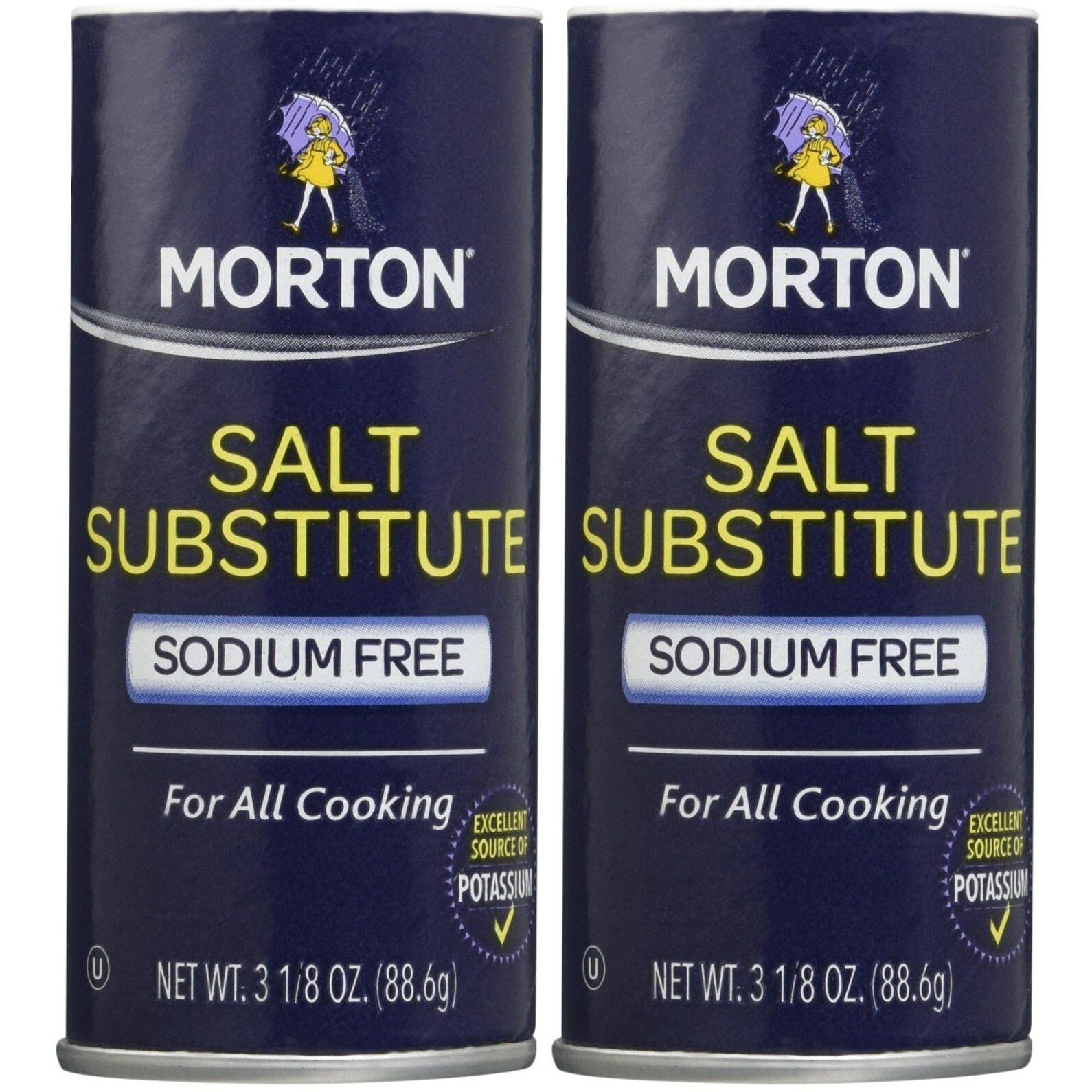 Morton Salt Substitute, 3.12 Oz, 2 Pk
