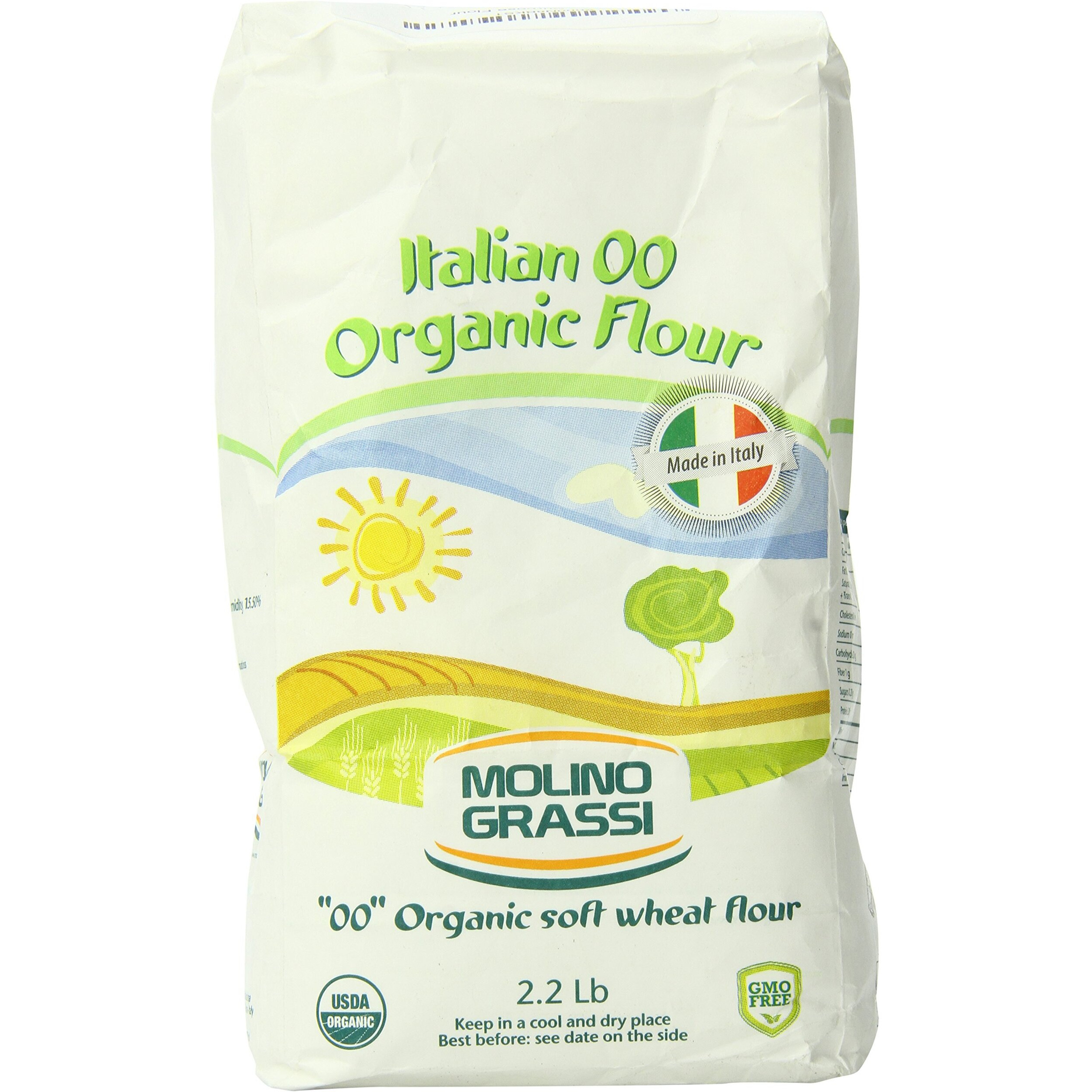 Molino Grassi Usda Organic Italian Soft Wheat Flour, 2.2 Lb