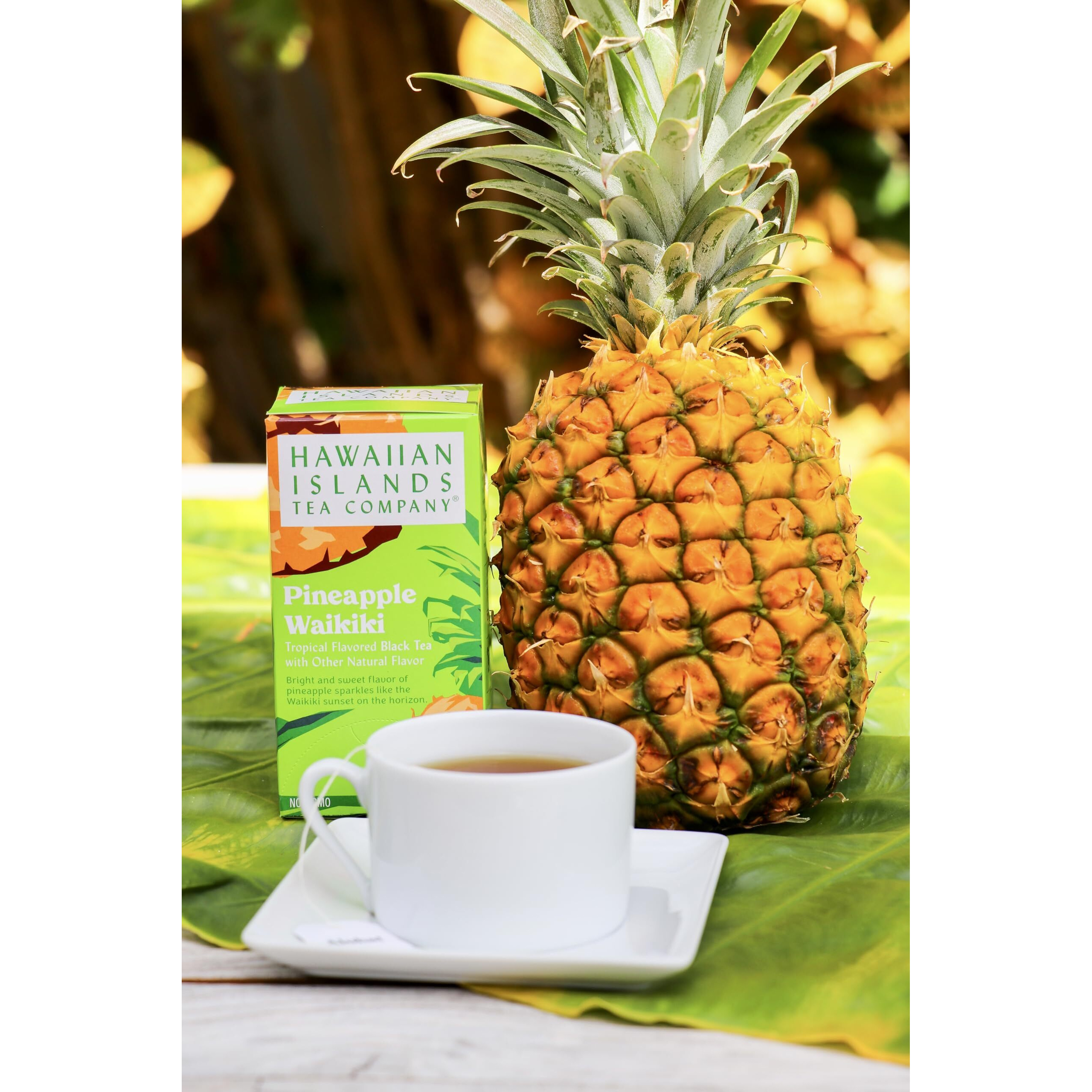 Hawaiian Islands Tea Company Pineapple Waikiki Black Tea, All Natural - 20 Teabags (1 Box)