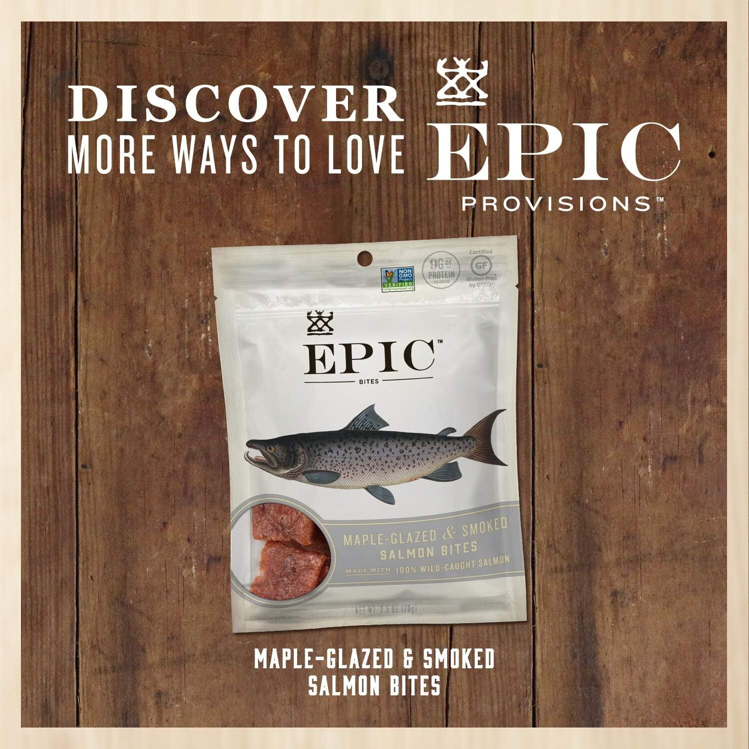 Epic Snack Strips, Smoked Salmon, Paleo Friendly, 0.8 Oz Strips, 10 Ct