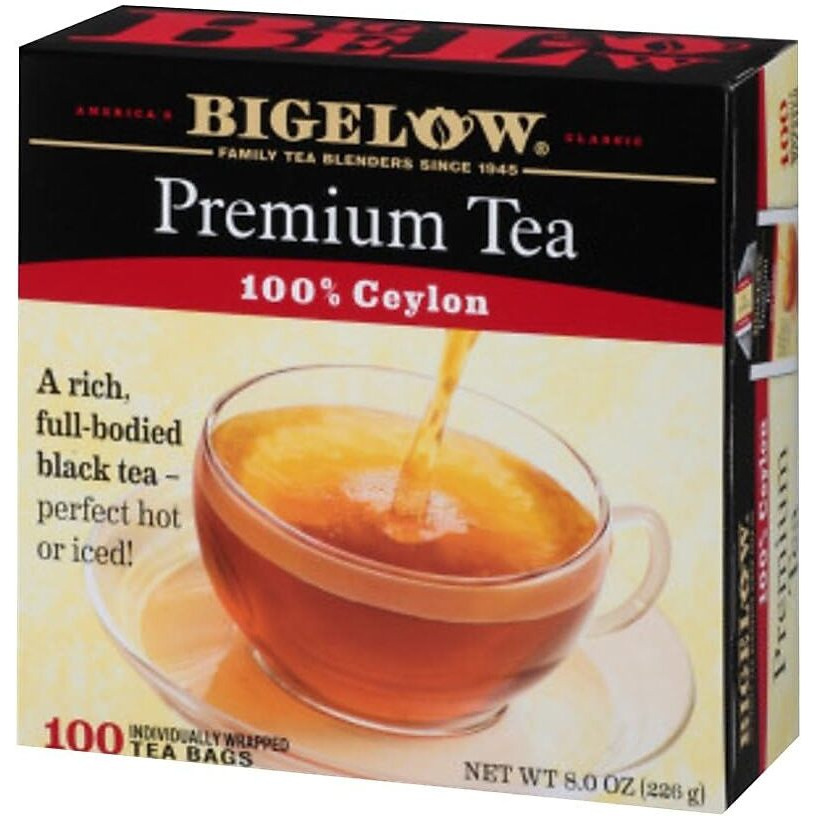 Bigelow 100 Count Premium Blend Black Tea, Contains 100 Individually Wrapped Tea Bags, Full Caffeine