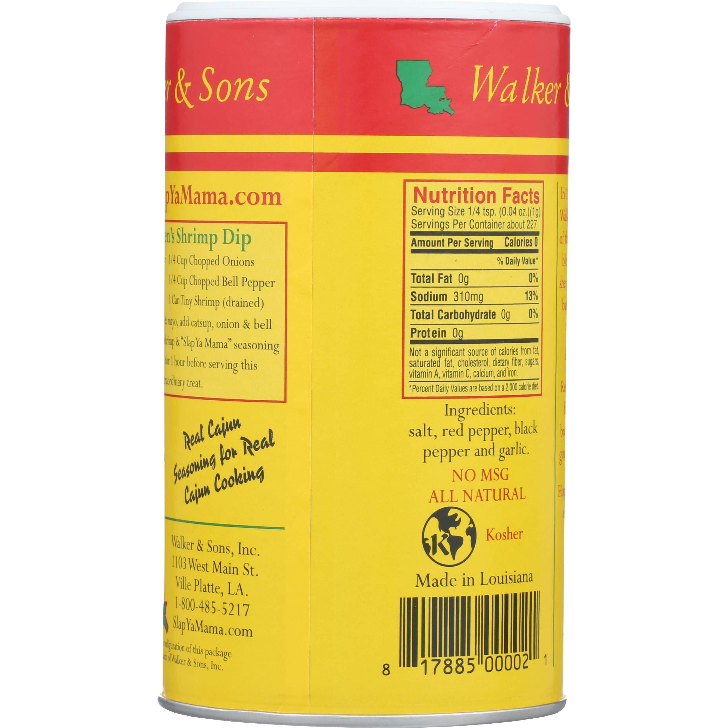 Slap Ya Mama Cajun Seasoning From Louisiana, Original Blend, No Msg And Kosher, 8 Ounce Can, Pack Of 3