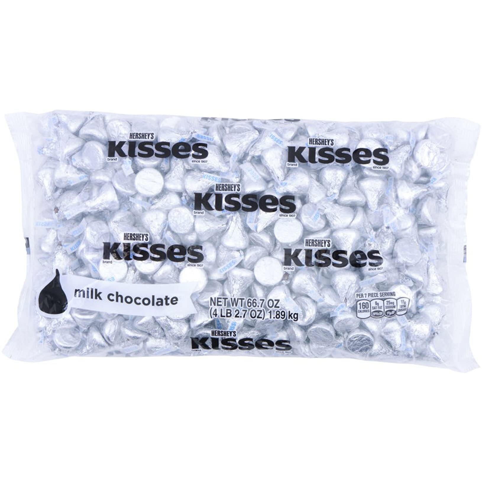 Hershey's Kisses Milk Chocolate Candy Bulk Bag, 66.7 Oz