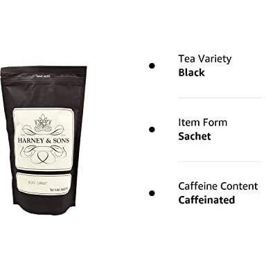 Harney & Sons Black Currant Tea - Wonderful Fruity Flavor, Caffeinated With A Medium Body - Bag Of 50 Sachets