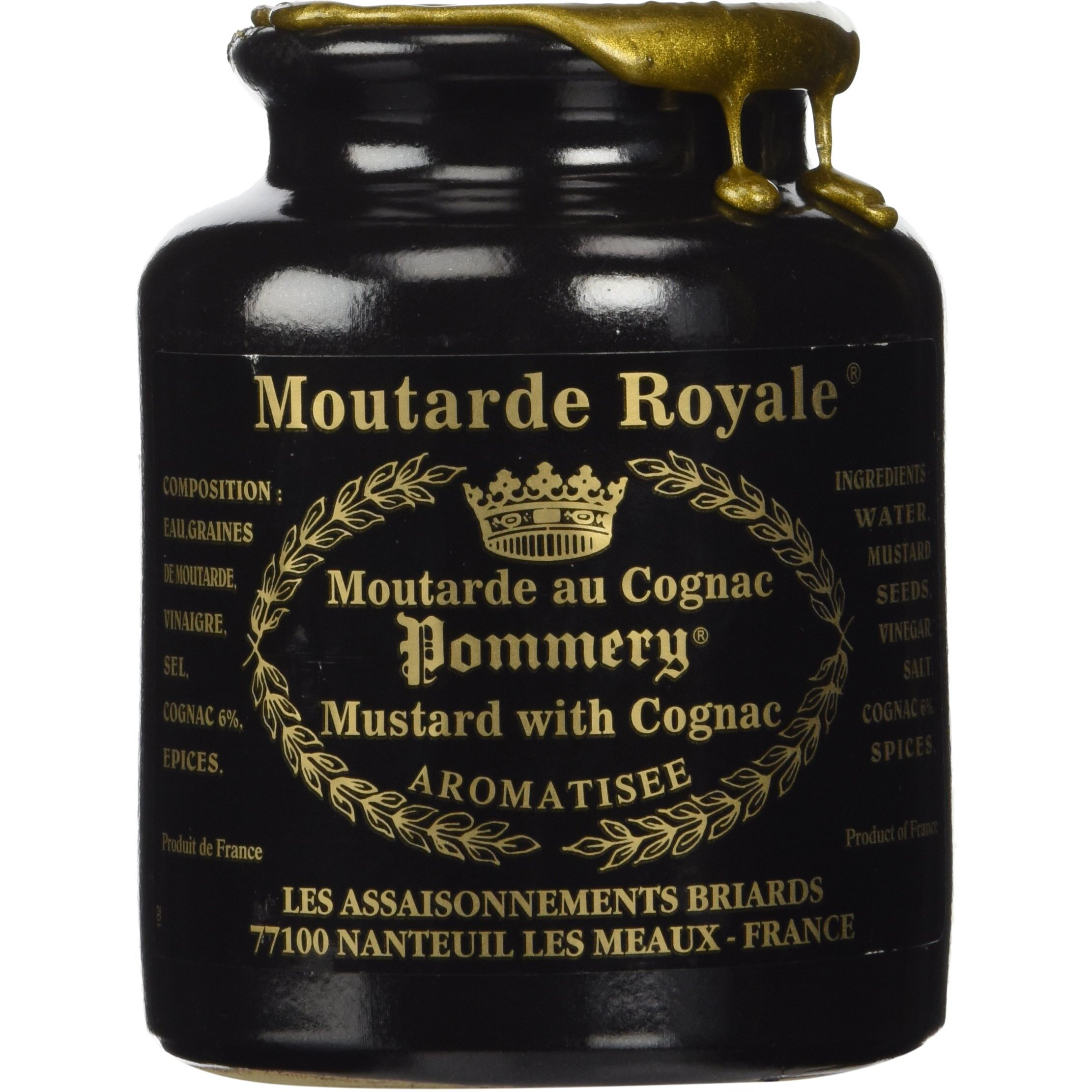 Royal Mustard Pommery Mustard With Cognac In Pottery Crock, 8.8 Oz