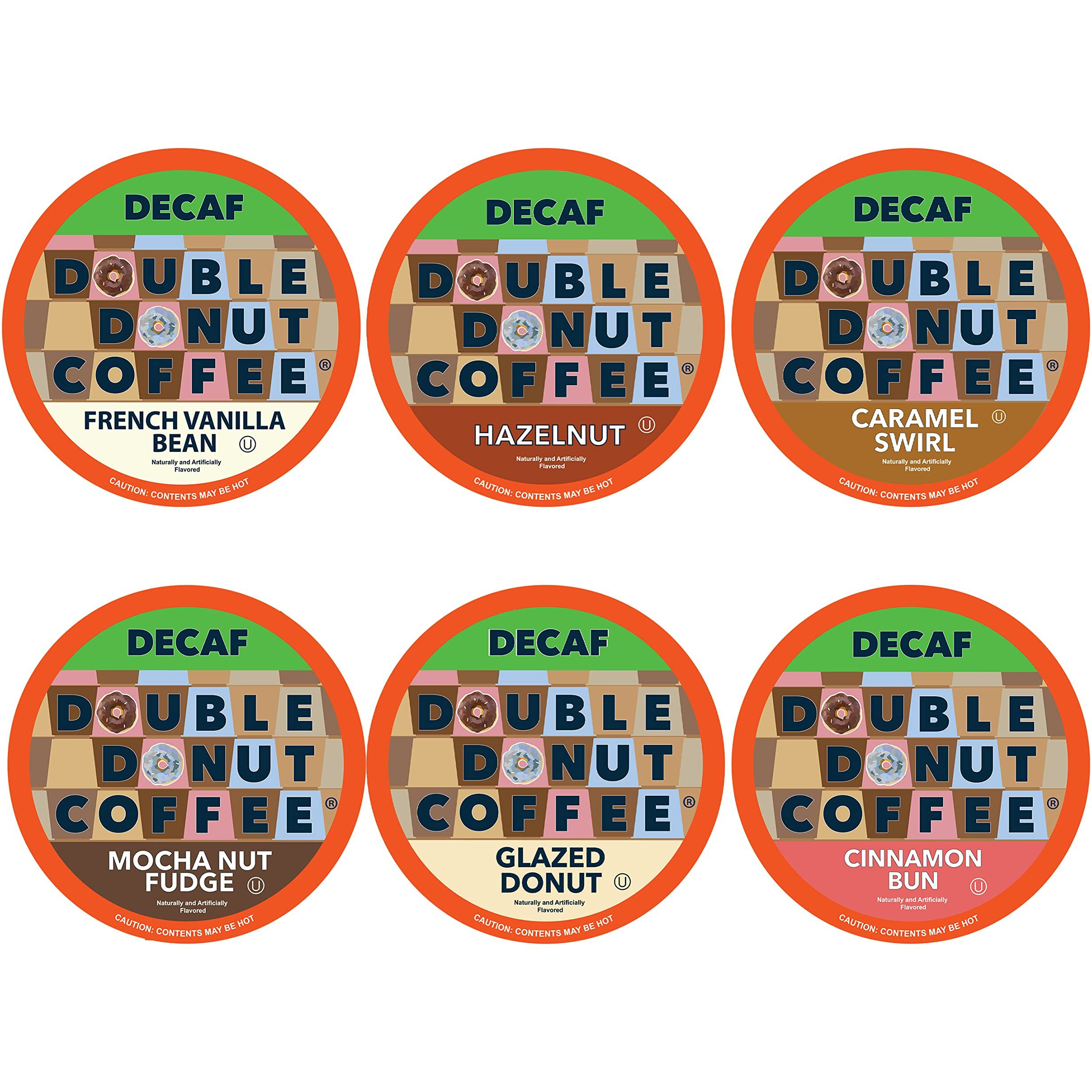 Double Donut Decaf Medium Roast Coffee Pods Variety Pack - 24 Count