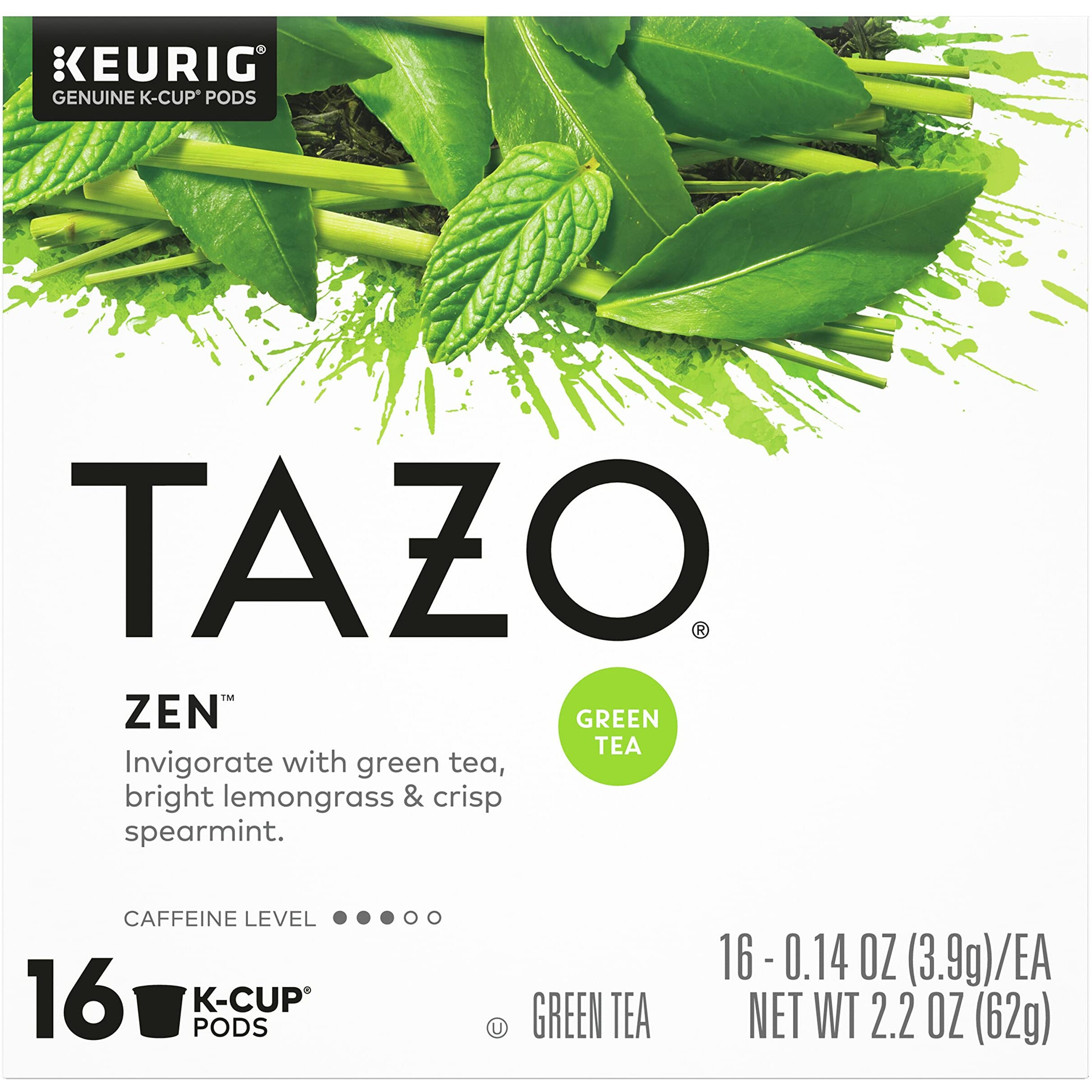 Tazo Tea K-Cups, Green Tea, Zen, Calming Tea, 16 Pods