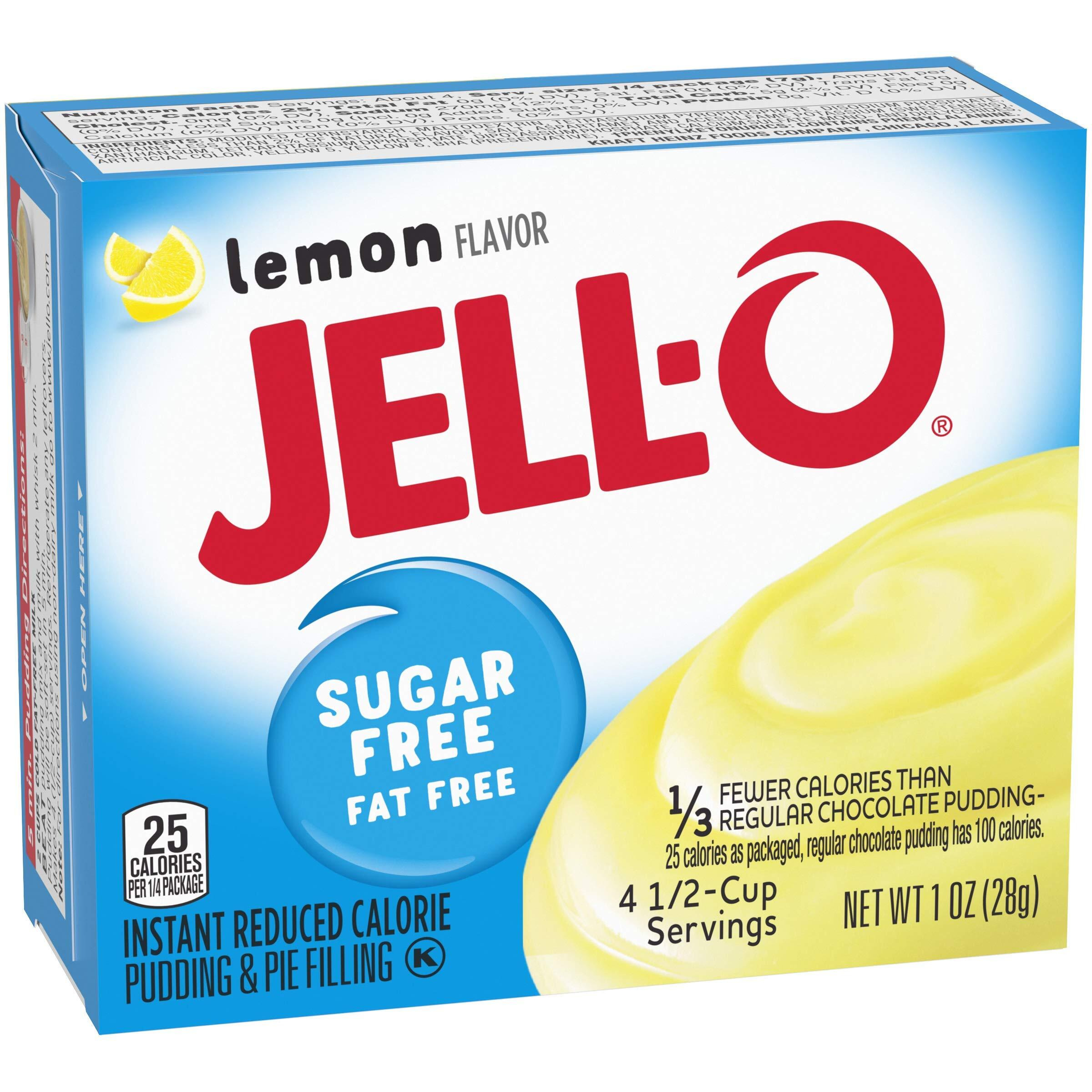 Jell-O Instant Lemon Sugar-Free Fat Free Pudding & Pie Filling (1 Oz Boxes, Pack Of 6)