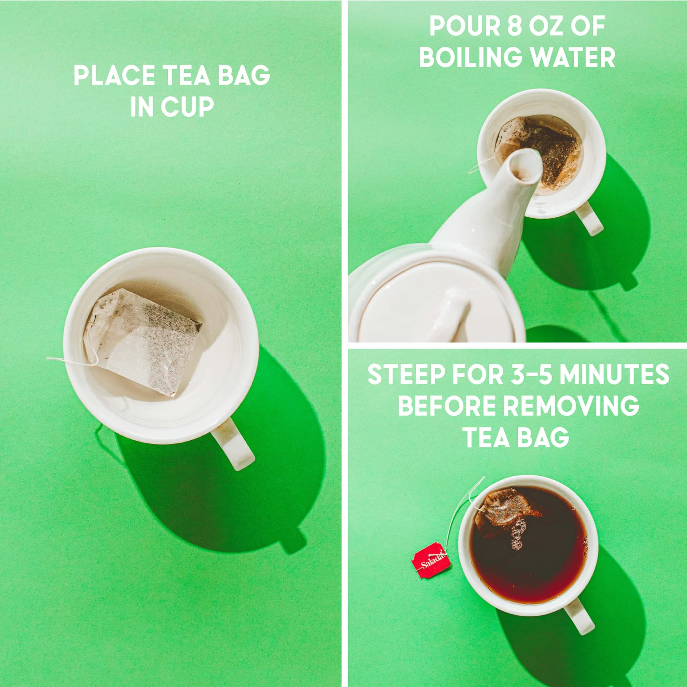 Salada Black Tea Blended Bold Strong Black Tea With 100 Tea Bags Per Box Contains Caffeine Brew Hot Naturally Flavored Original Blend Black Tea