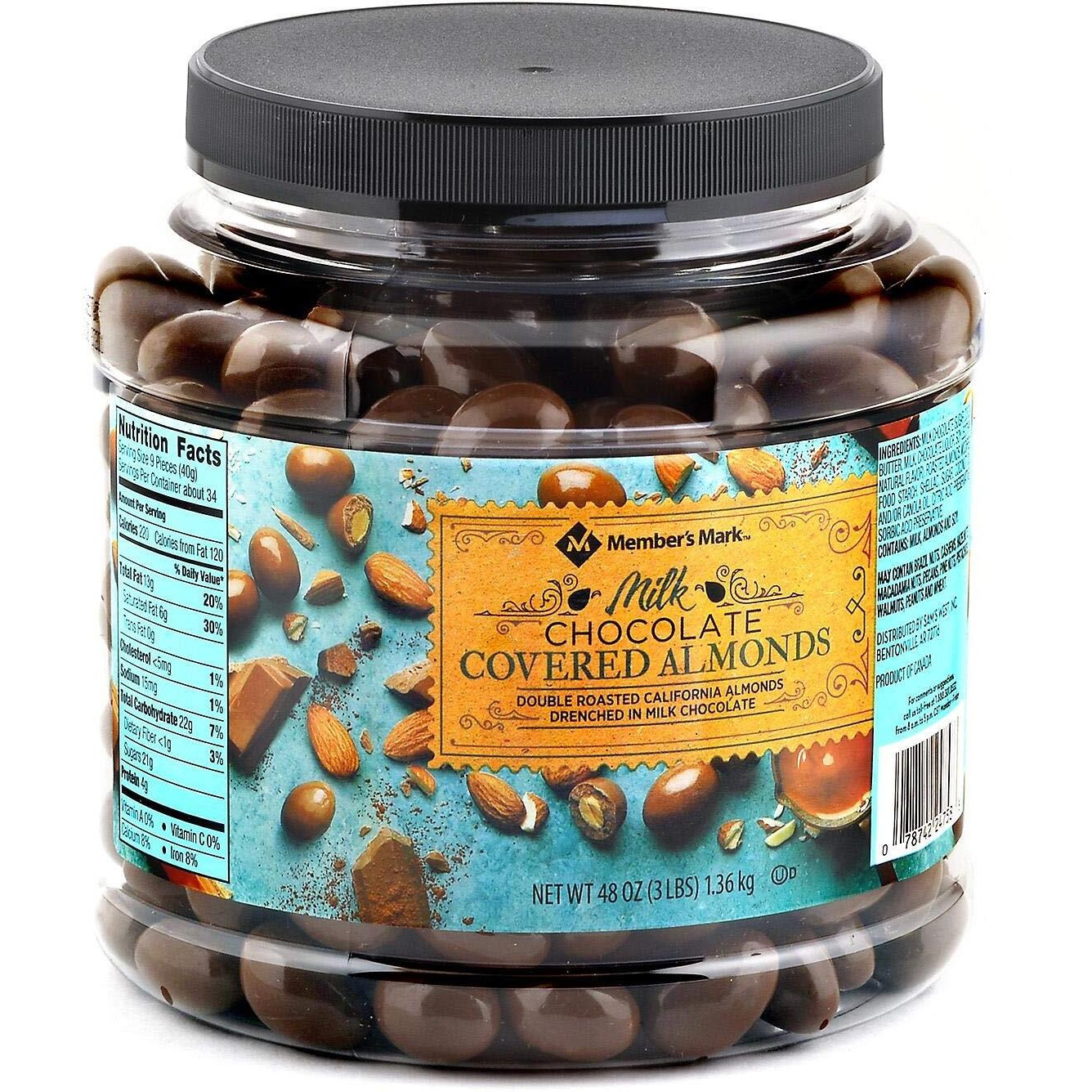 Milk Chocolate Covered Almonds -48 Oz - Members Mark