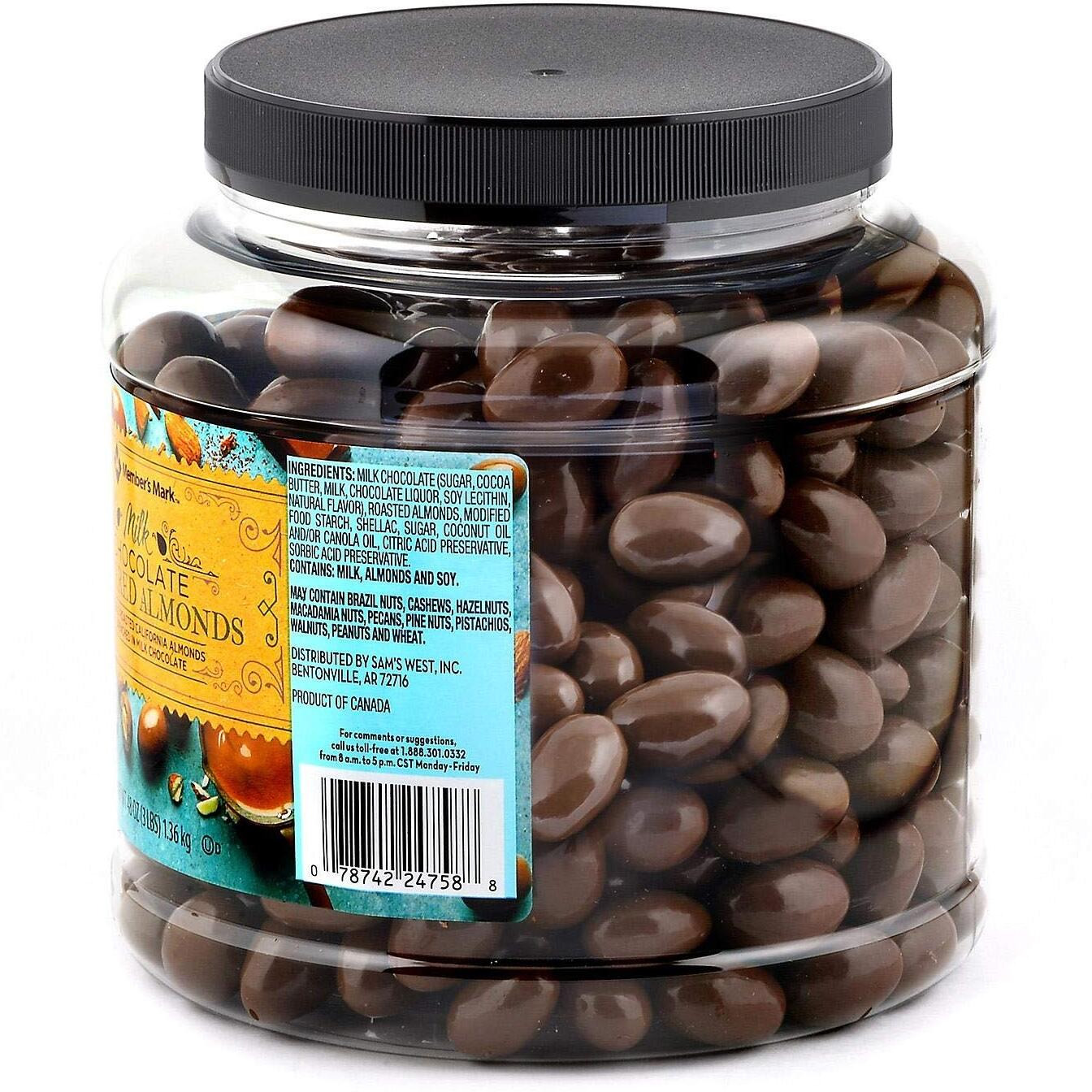 Milk Chocolate Covered Almonds -48 Oz - Members Mark