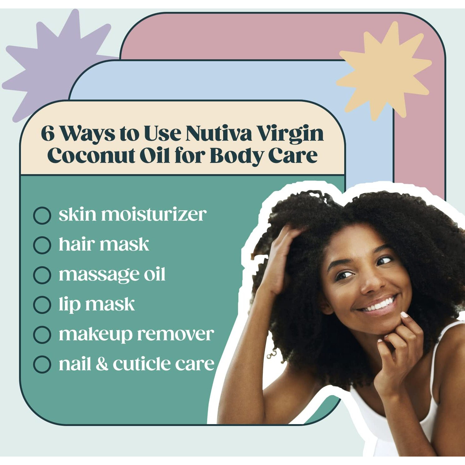 Nutiva Organic Coconut Oil 15 Fl Oz, Cold-Pressed, Fresh Flavor For Cooking, Natural Hair, Skin, Massage Oil And, Non-Gmo, Usda Organic, Unrefined Extra Virgin Coconut Oil (Aceite De Coco)