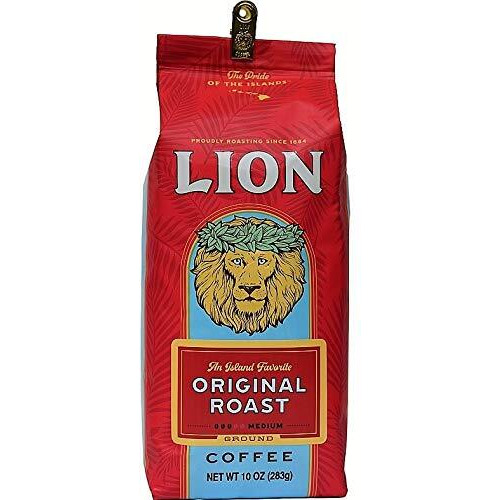 Lion Coffee, Original, Medium Roast, Ground, 10 Ounce Bag