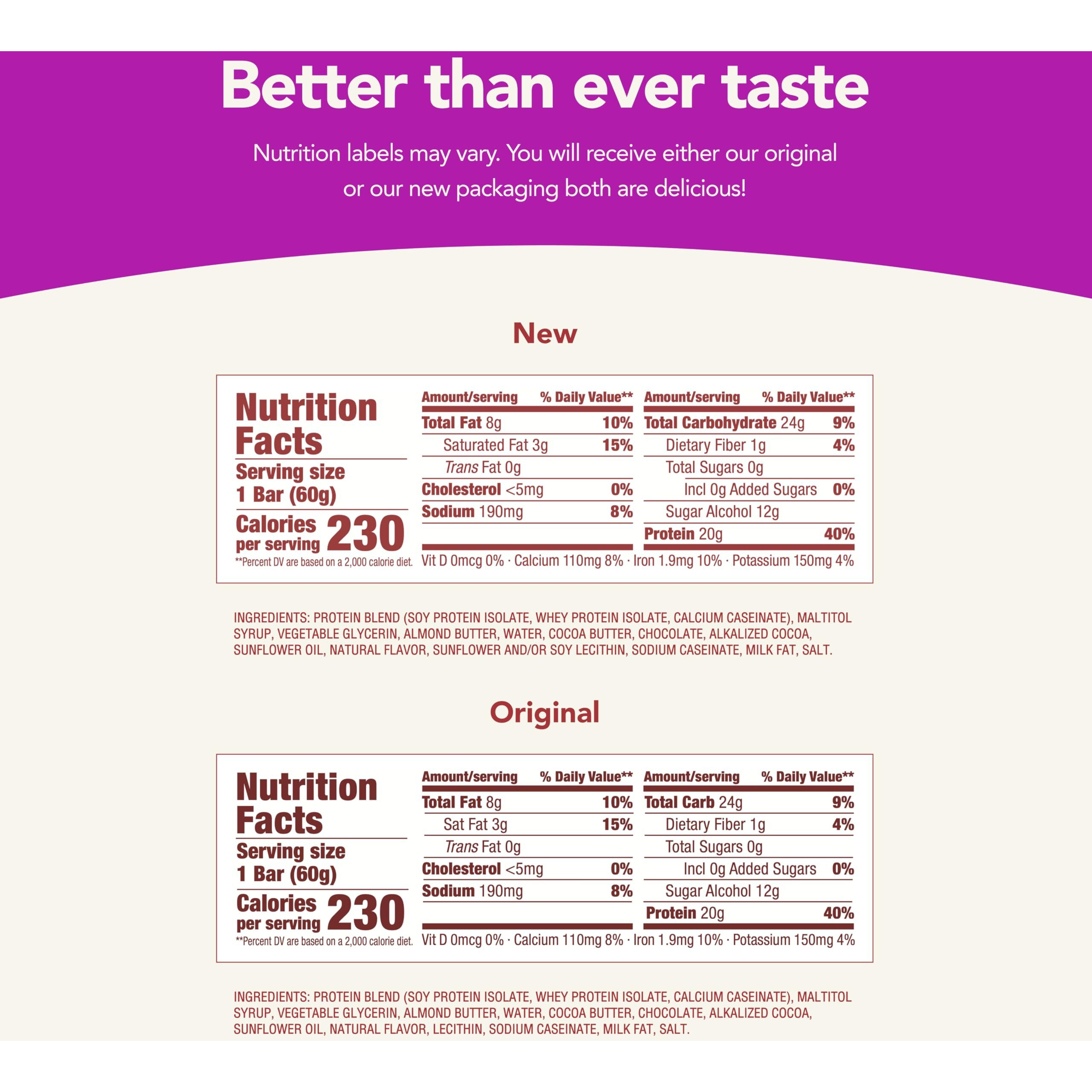 Think Protein Bars, High Protein Snacks, Gluten Free, Kosher Friendly, Chocolate Fudge, Nutrition Bars, 2.1 Oz Per Bar, 10 Count (Packaging May Vary)