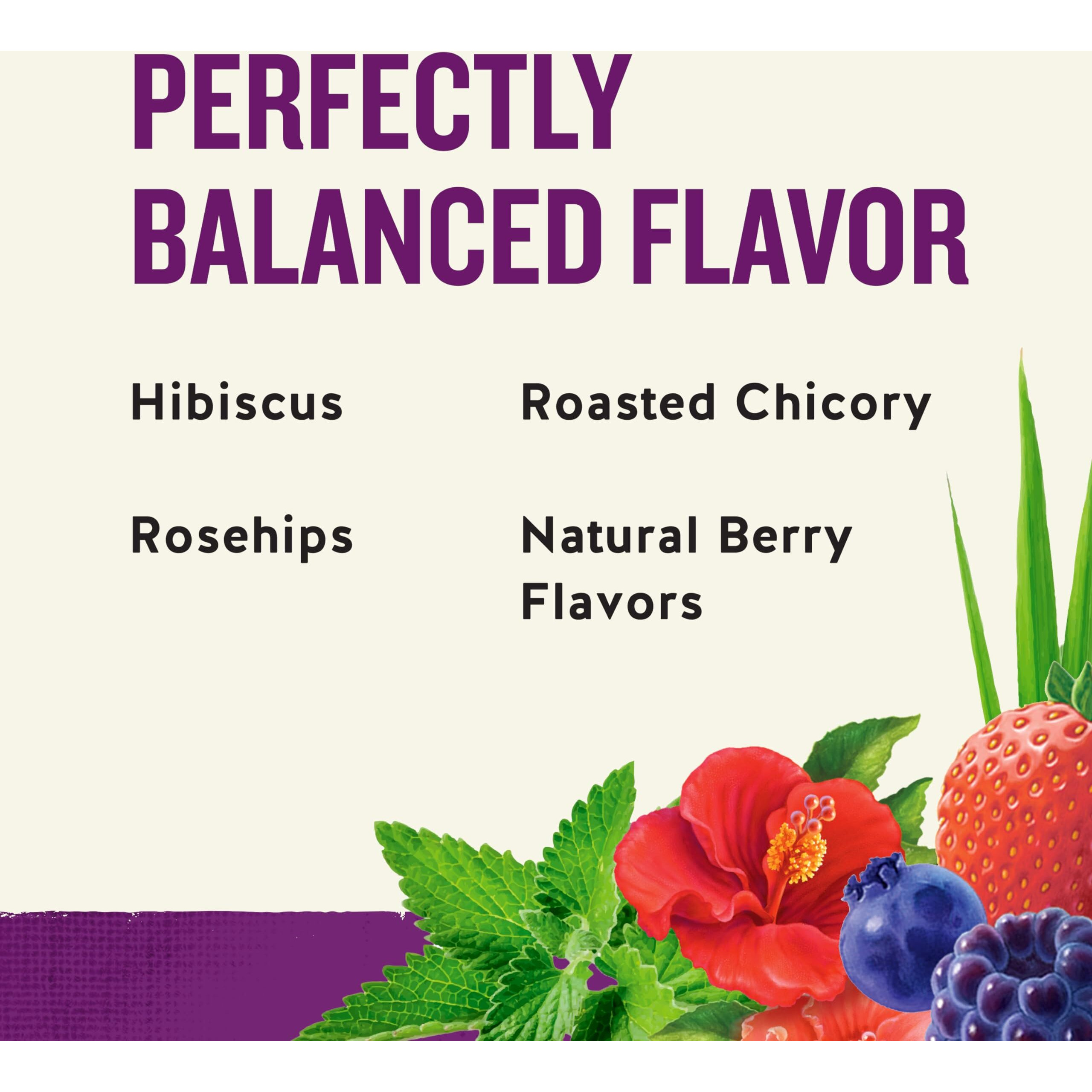 Celestial Seasonings Wild Berry Zinger Herbal Tea, Caffeine Free, 20 Tea Bags Box, (Pack Of 6)