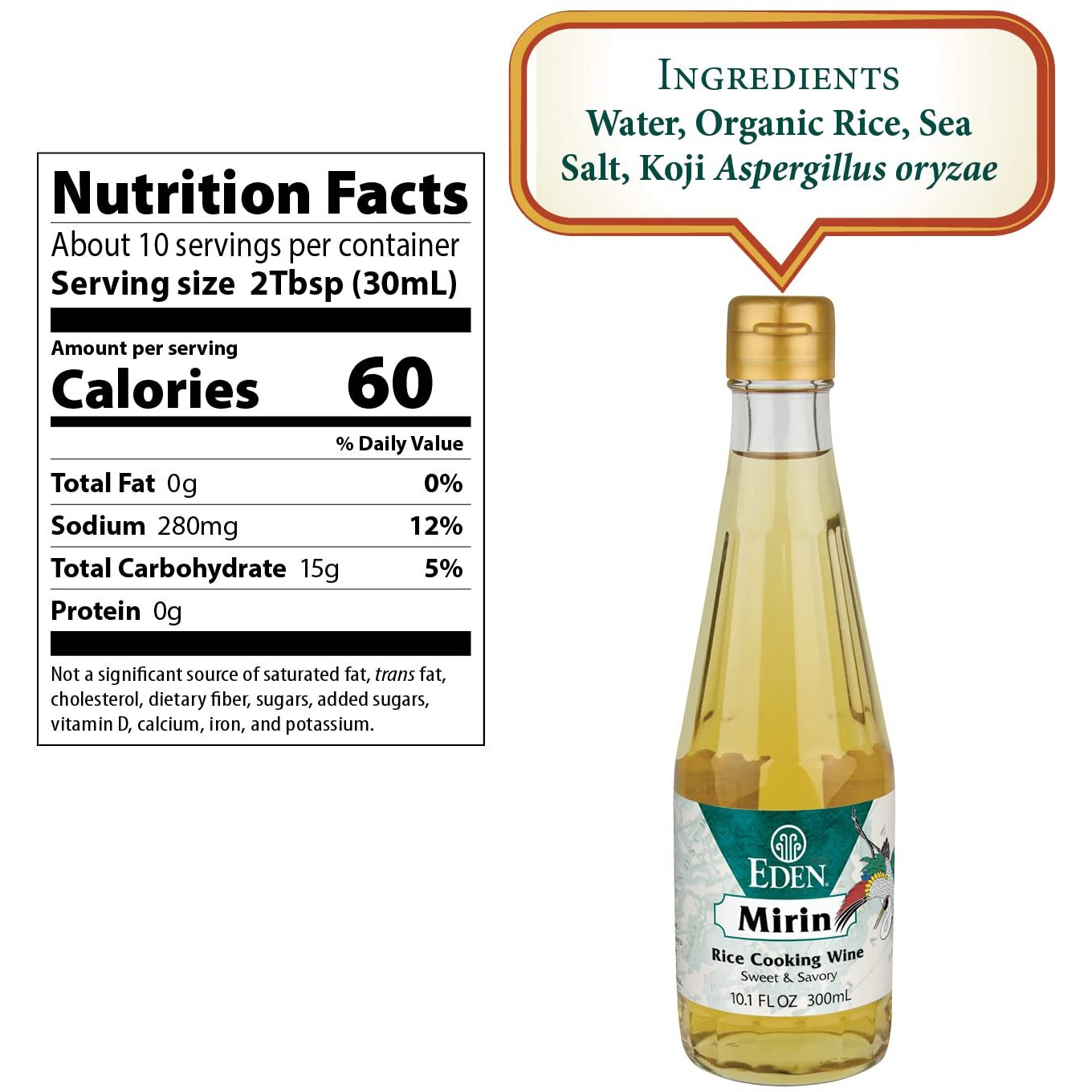 Eden Mirin, Traditional Japanese Ajino-Haha, Rice Cooking Wine, 10.1 Fl Oz
