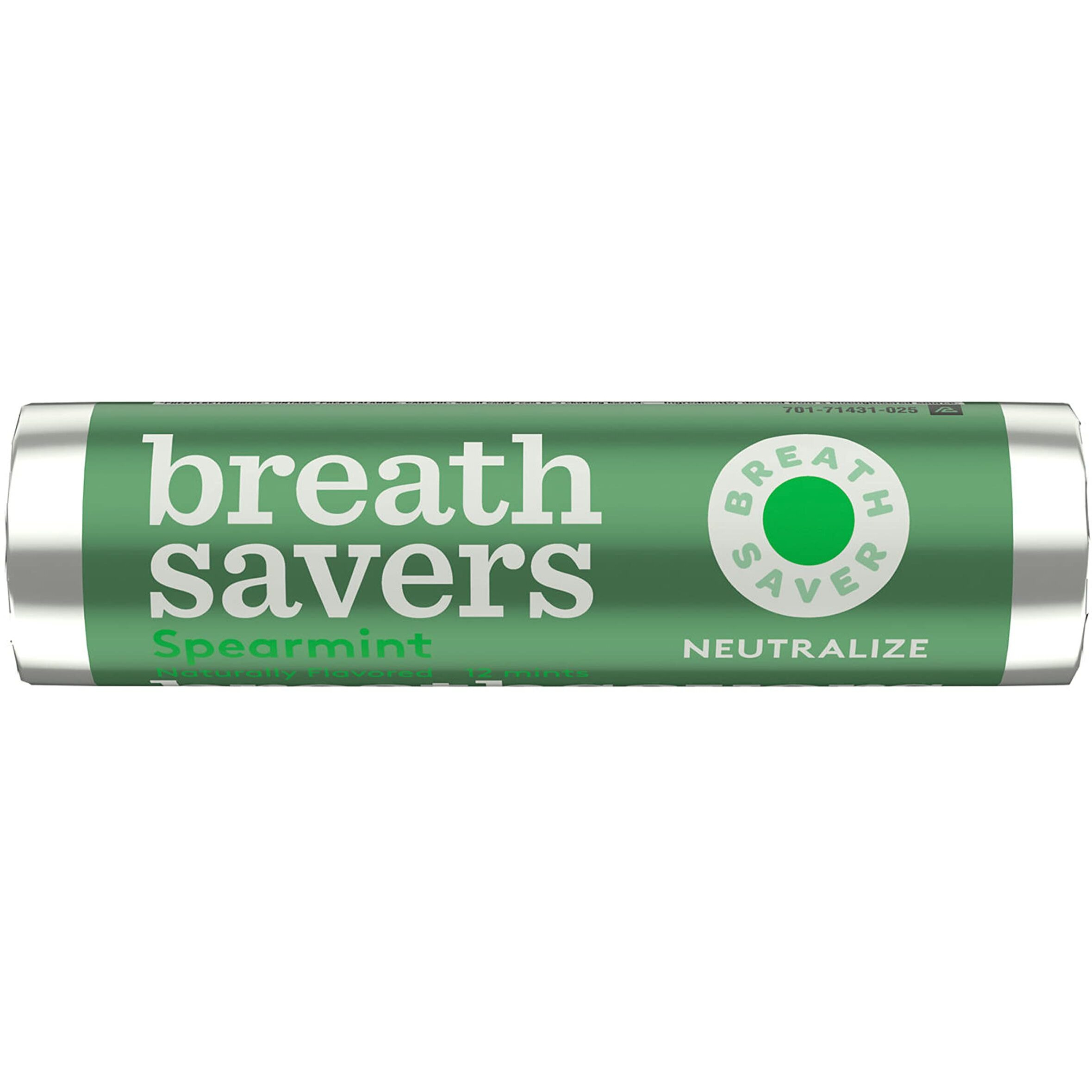 Breath Savers Spearmint Sugar Free Breath Mints Rolls, 0.75 Oz (24 Count)