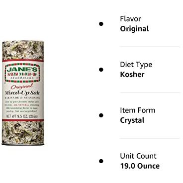 Jane's Krazy Mixed-Up Original Salt Blend, 9.5 Ounce (Pack Of 2)