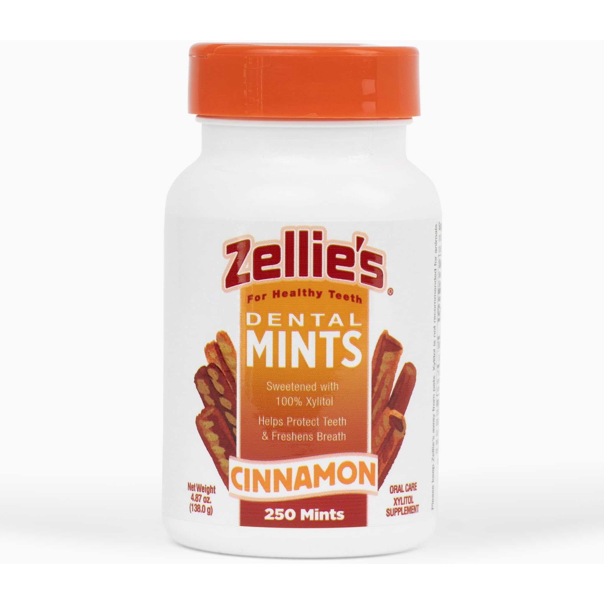 Zellies Cinnamon Xylitol Mints, 250 Count Jar