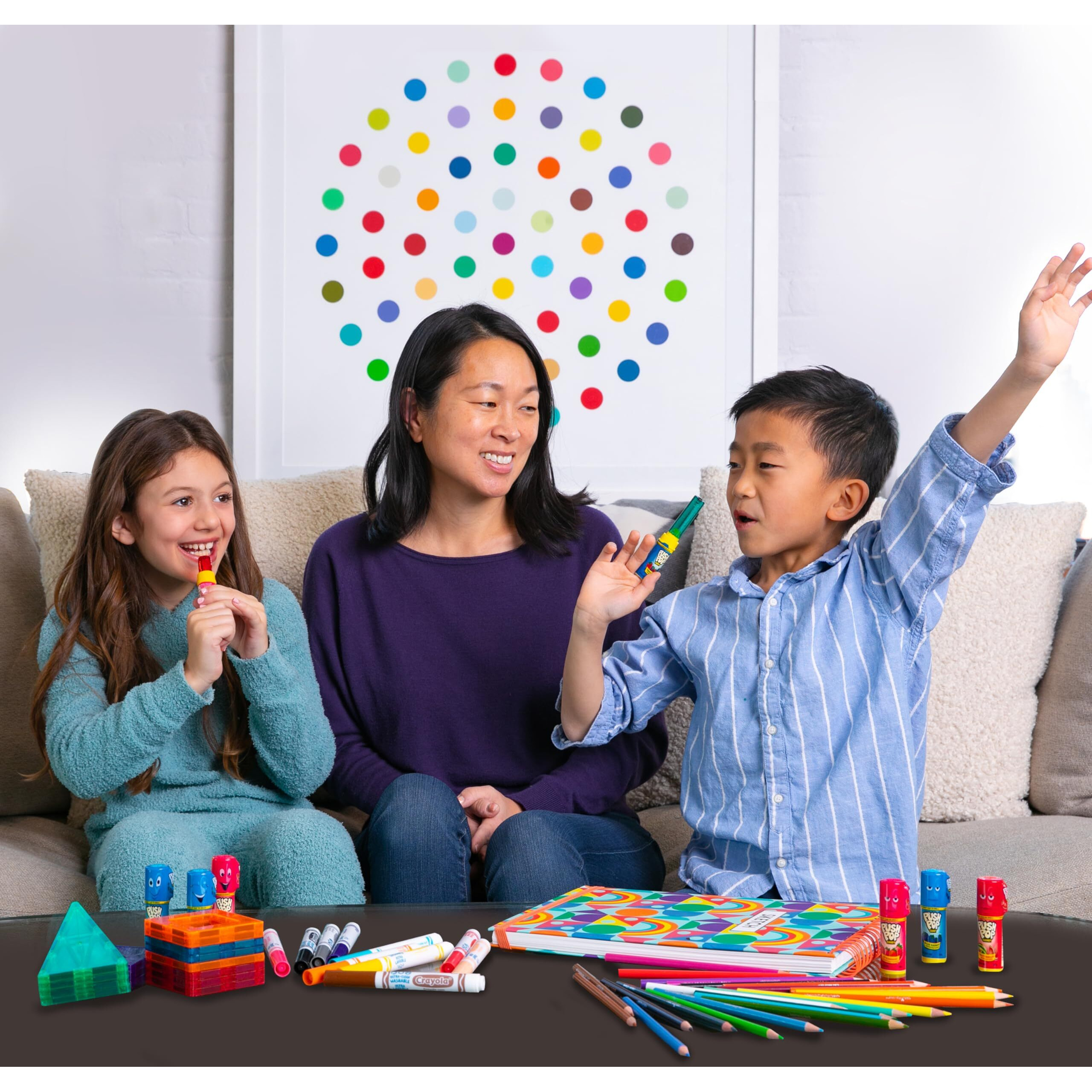 Push Pop Jumbo Candy Assortment Bulk 18 Pack - Blue Raspberry, Watermelon, Strawberry, Cotton Candy And Cherry Watermelon