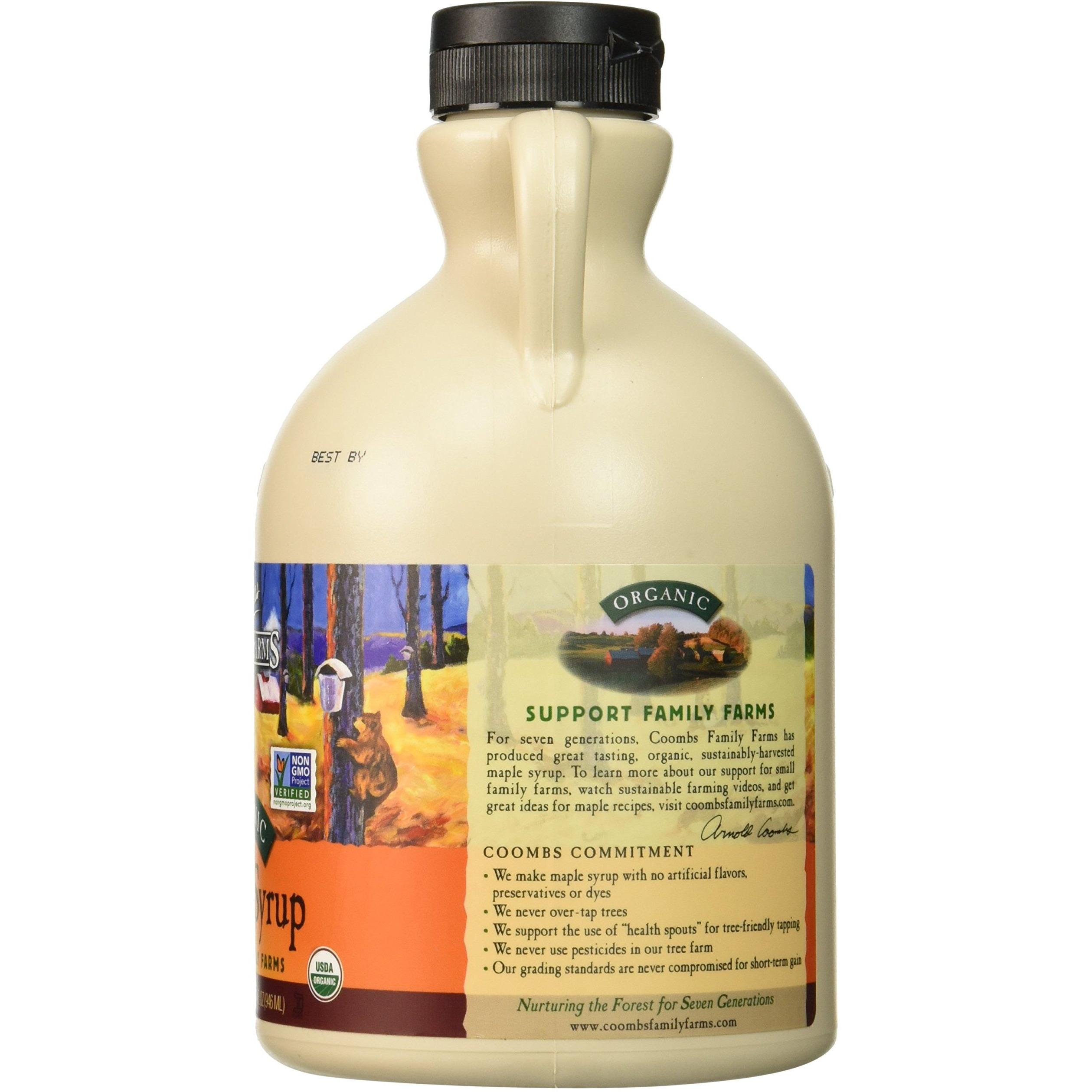 Coombs Family Farms Maple Syrup, Organic, Grade A, Dark Color, Robust Taste, 32 Fl Oz