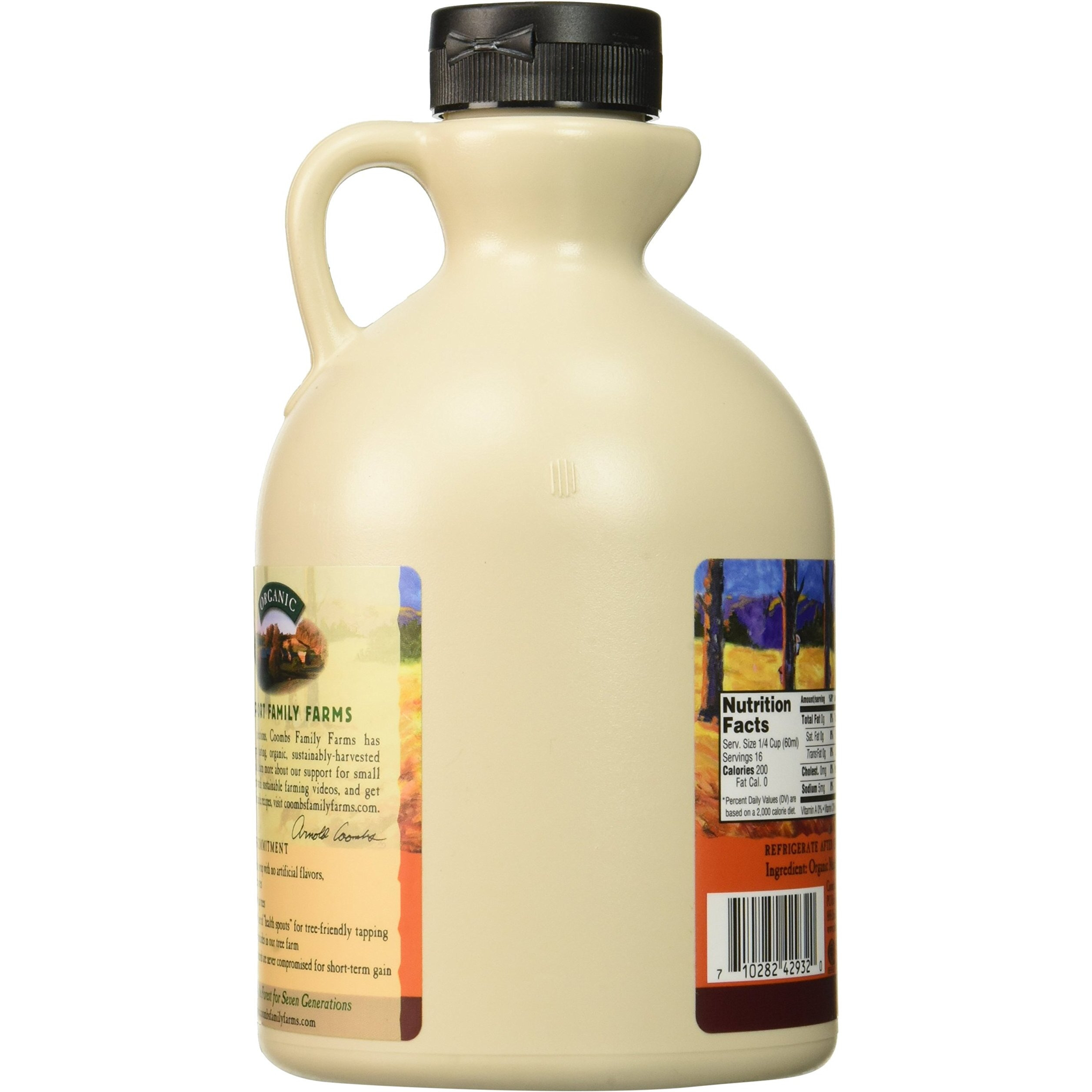 Coombs Family Farms Maple Syrup, Organic, Grade A, Dark Color, Robust Taste, 32 Fl Oz