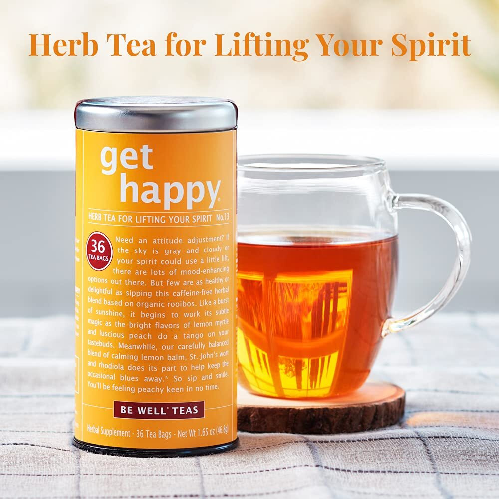 The Republic Of Tea Get Happy - No. 13 Lifting Your Spirits Tea, No Caffeine, 36 Tea Bags