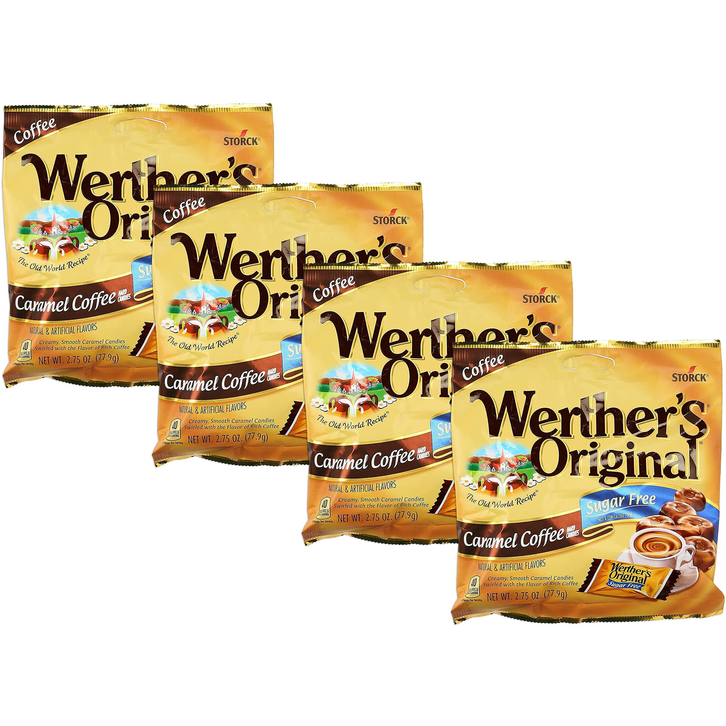Werther's, Original Hard Candy, Caramel Coffee, Sugar Free, 2.75Oz Bags (Pack Of 4)