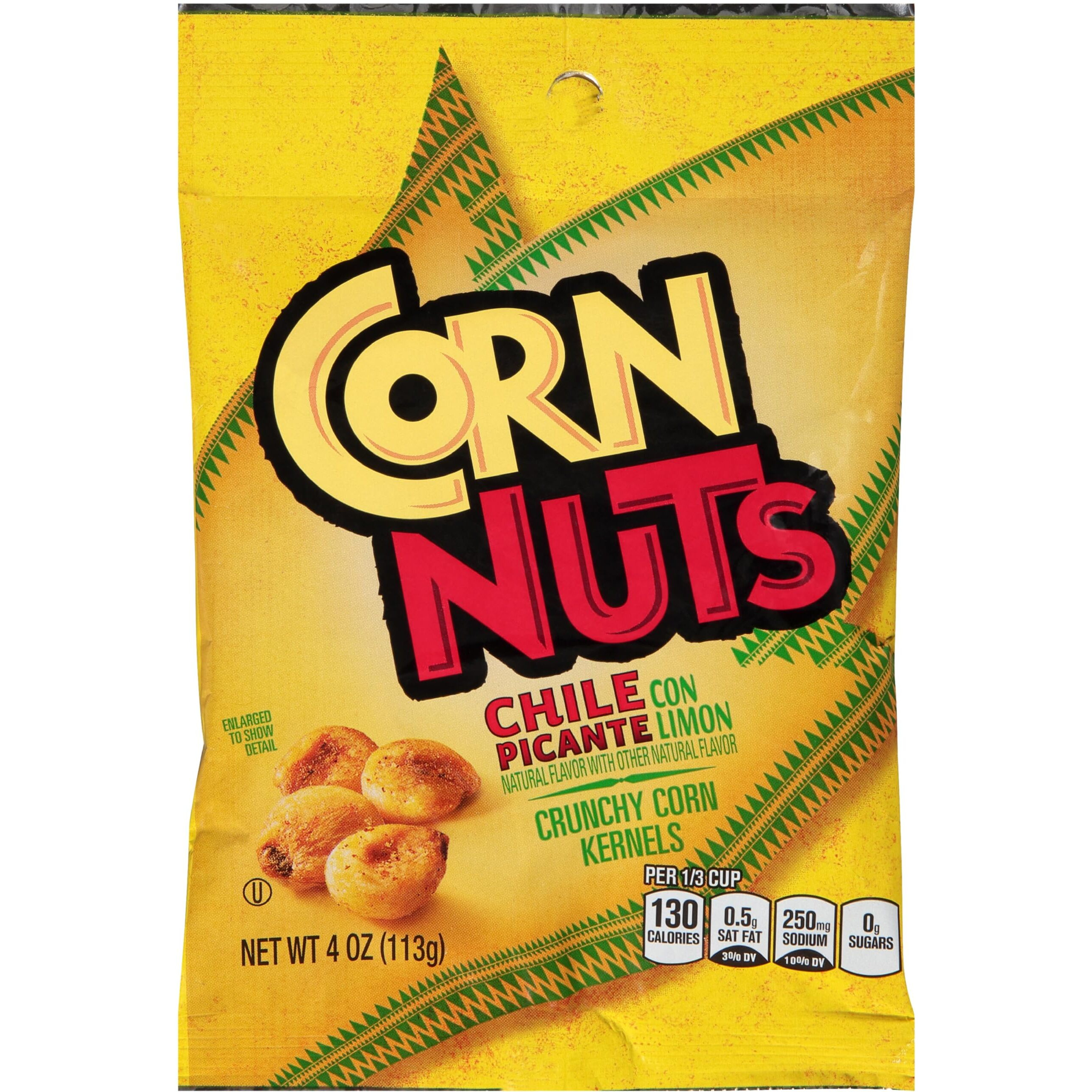 Corn Nuts Chile Picante Con Limon Crunchy Corn Kernels Snack, 4 Ounce Bag (Pack Of 12)
