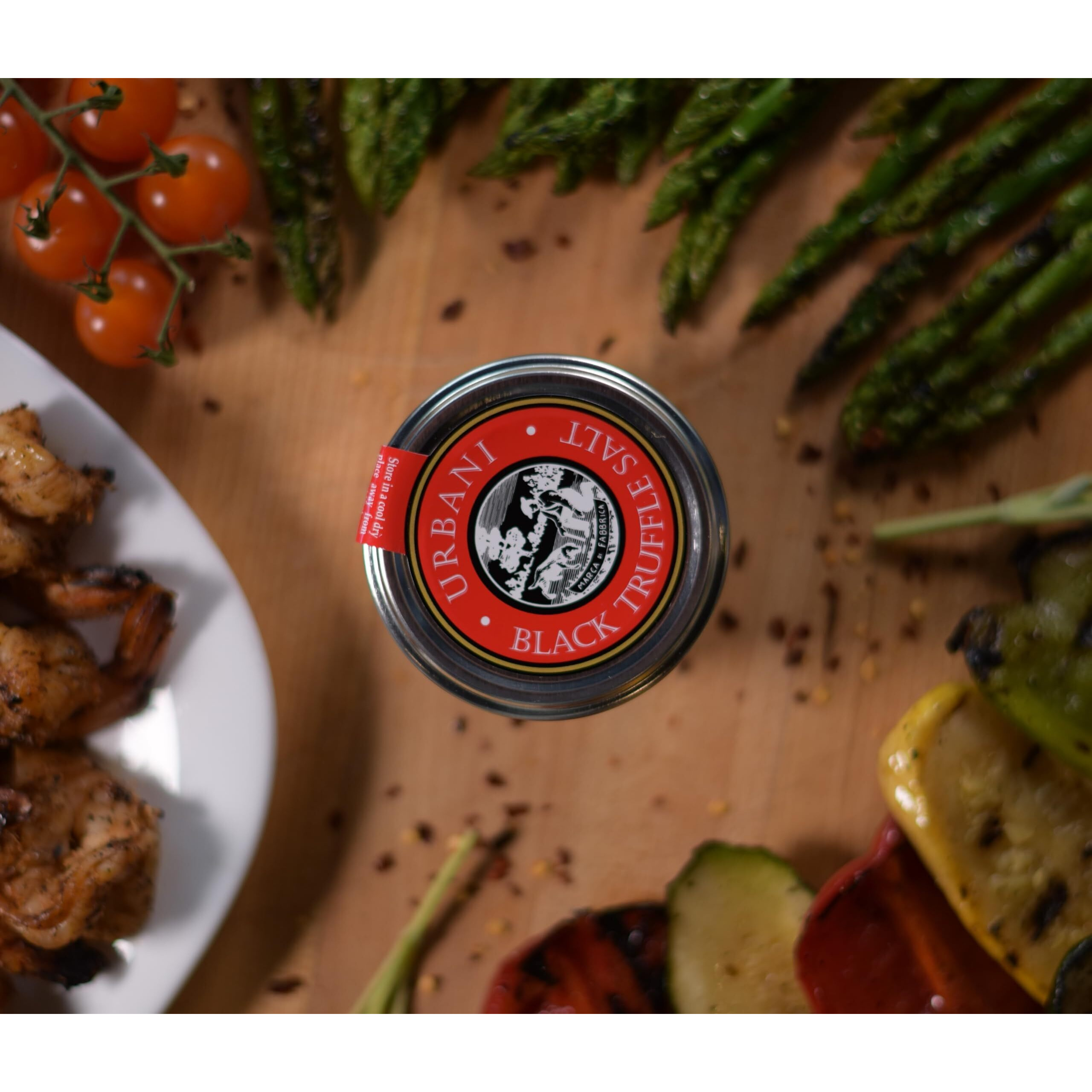 Urbani Truffles, Black Truffle Salt - Gu  Rande Black Sea Salt Infused With Real Truffle For Exceptional Flavor Enhancement In Cooking, Fries, Grilled Fish, Meats | All Natural | 3.5 Oz